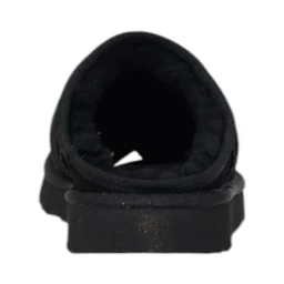 Black Suede Leather Clogs