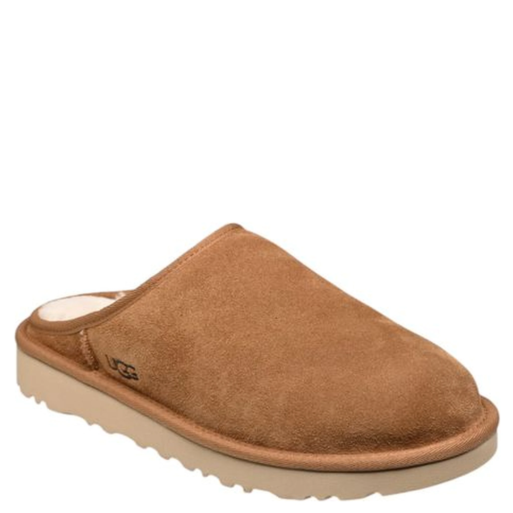 Beige Suede Leather Clogs