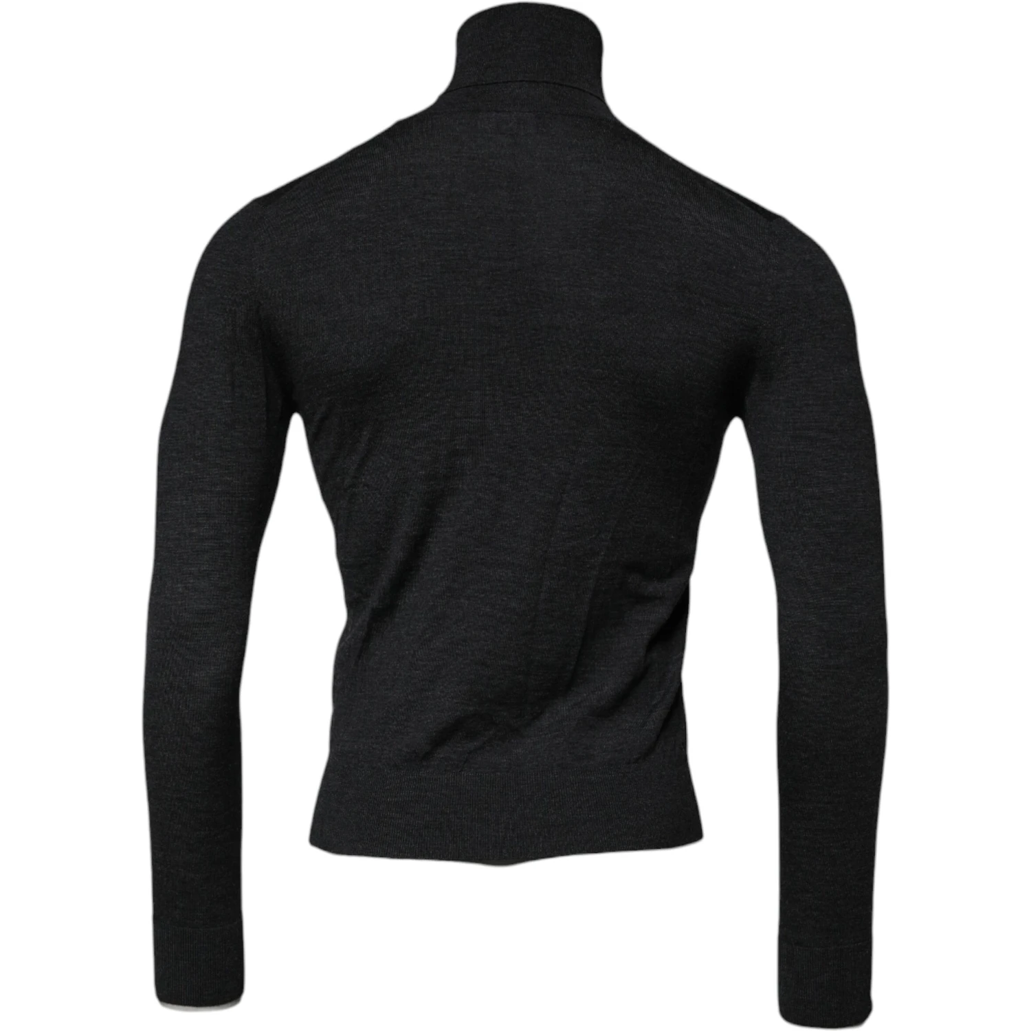 Black Wool Turtle Neck Men Pullover Sweater
