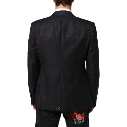 Black Wool 2 Buttons Suit Jacket Men Blazer