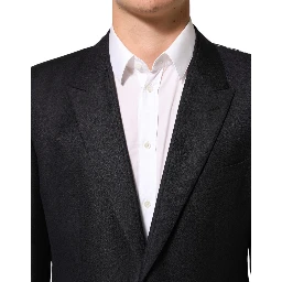 Black Wool 2 Buttons Suit Jacket Men Blazer
