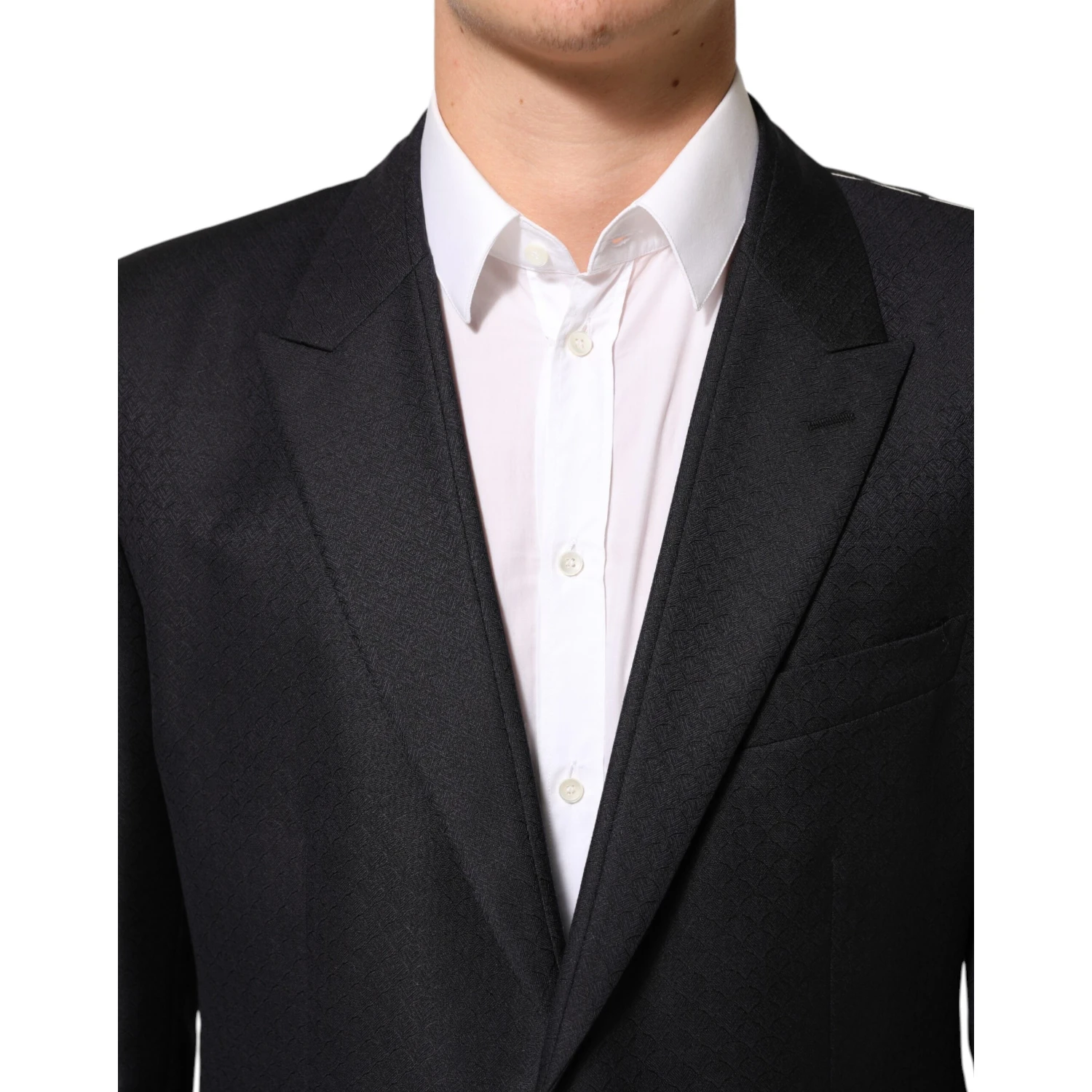 Black Wool 2 Buttons Suit Jacket Men Blazer
