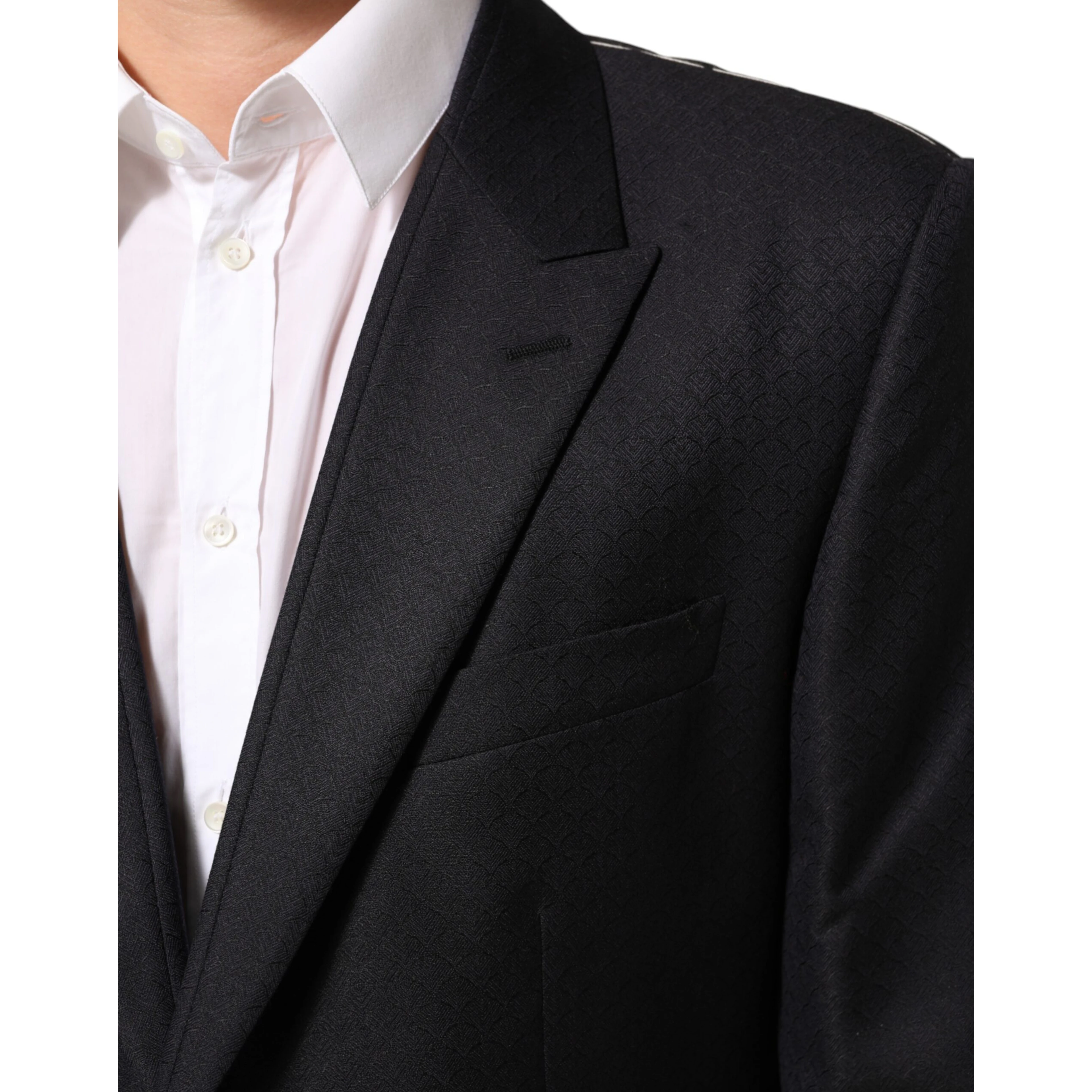 Black Wool 2 Buttons Suit Jacket Men Blazer