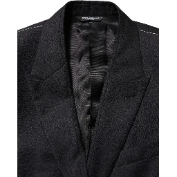 Black Wool 2 Buttons Suit Jacket Men Blazer
