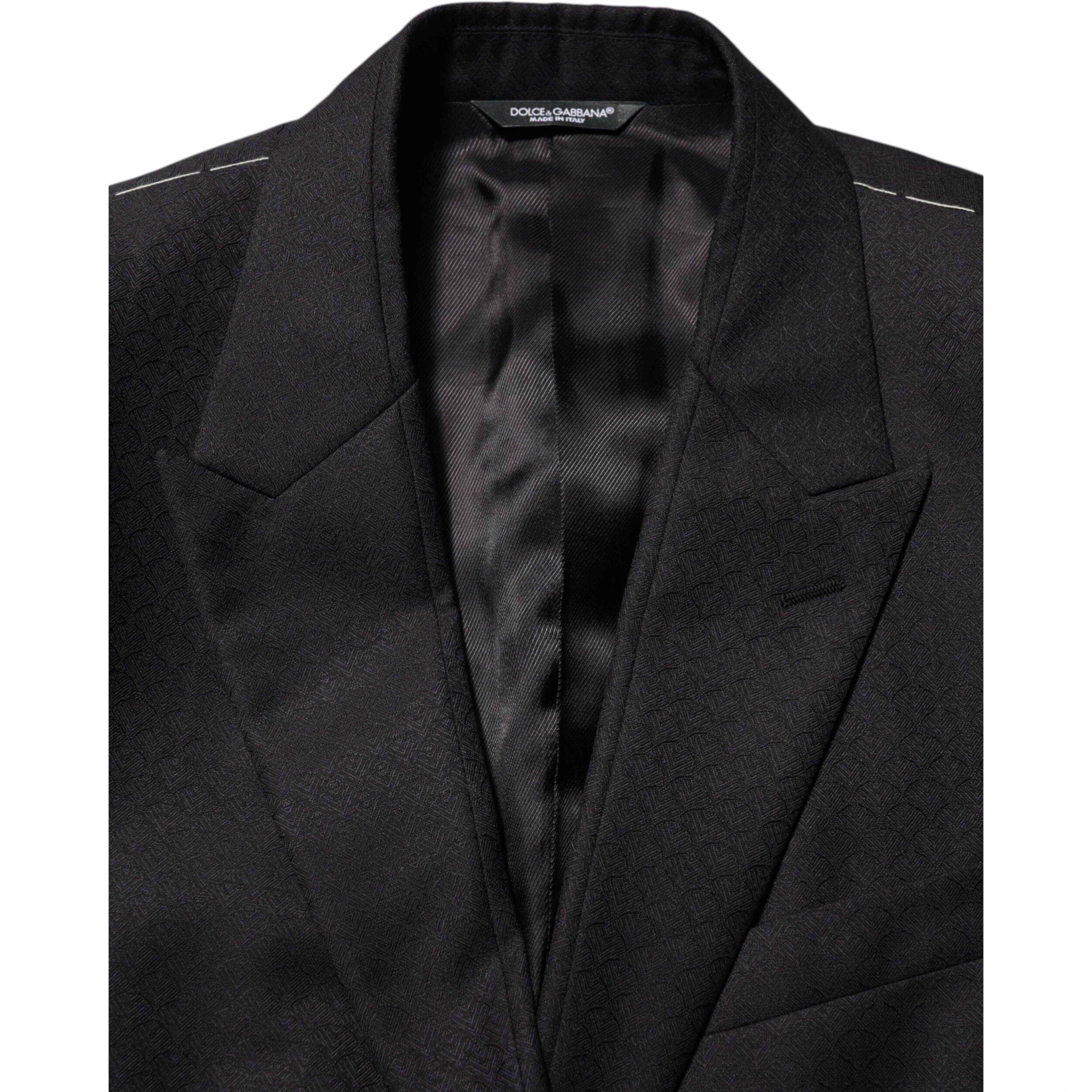 Black Wool 2 Buttons Suit Jacket Men Blazer