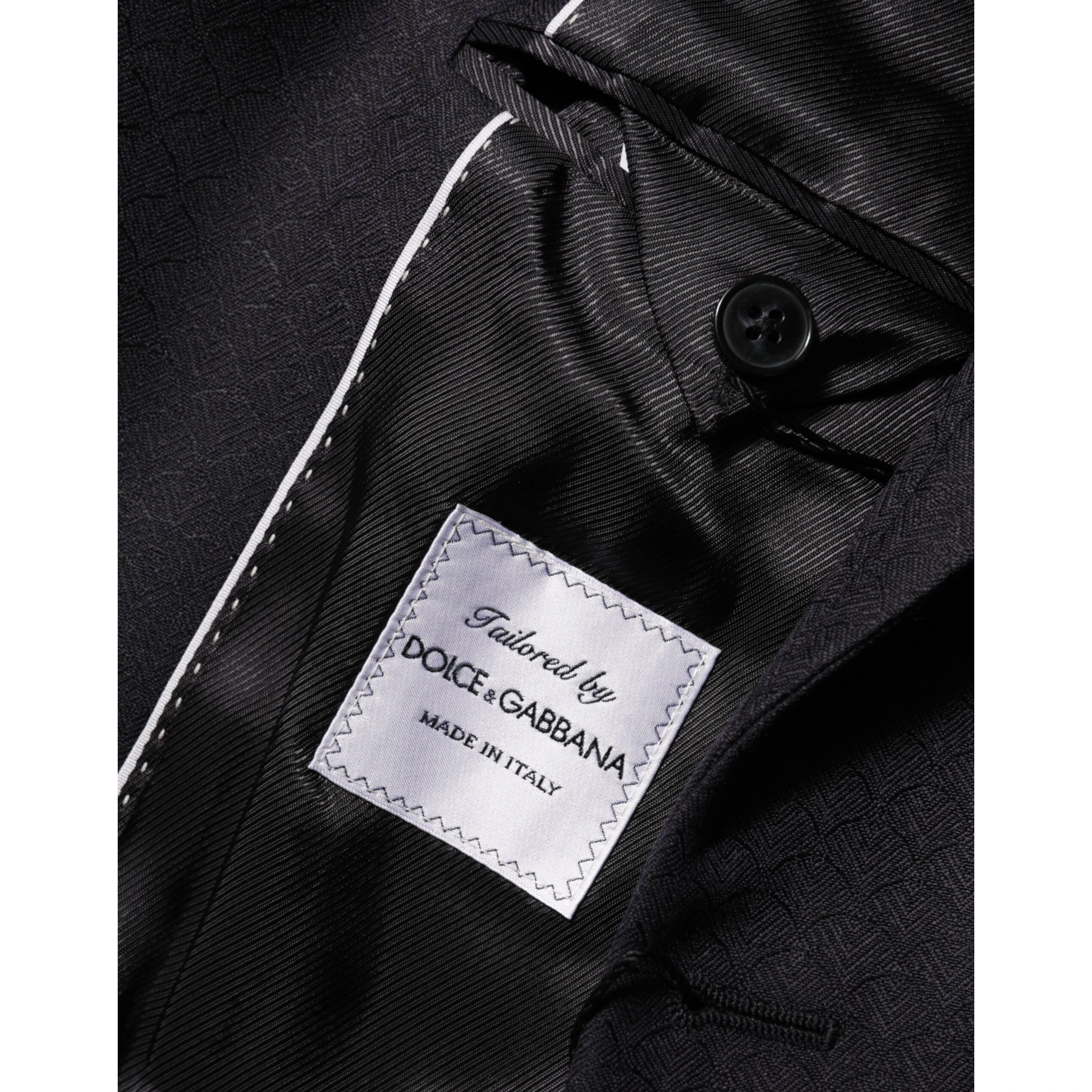 Black Wool 2 Buttons Suit Jacket Men Blazer