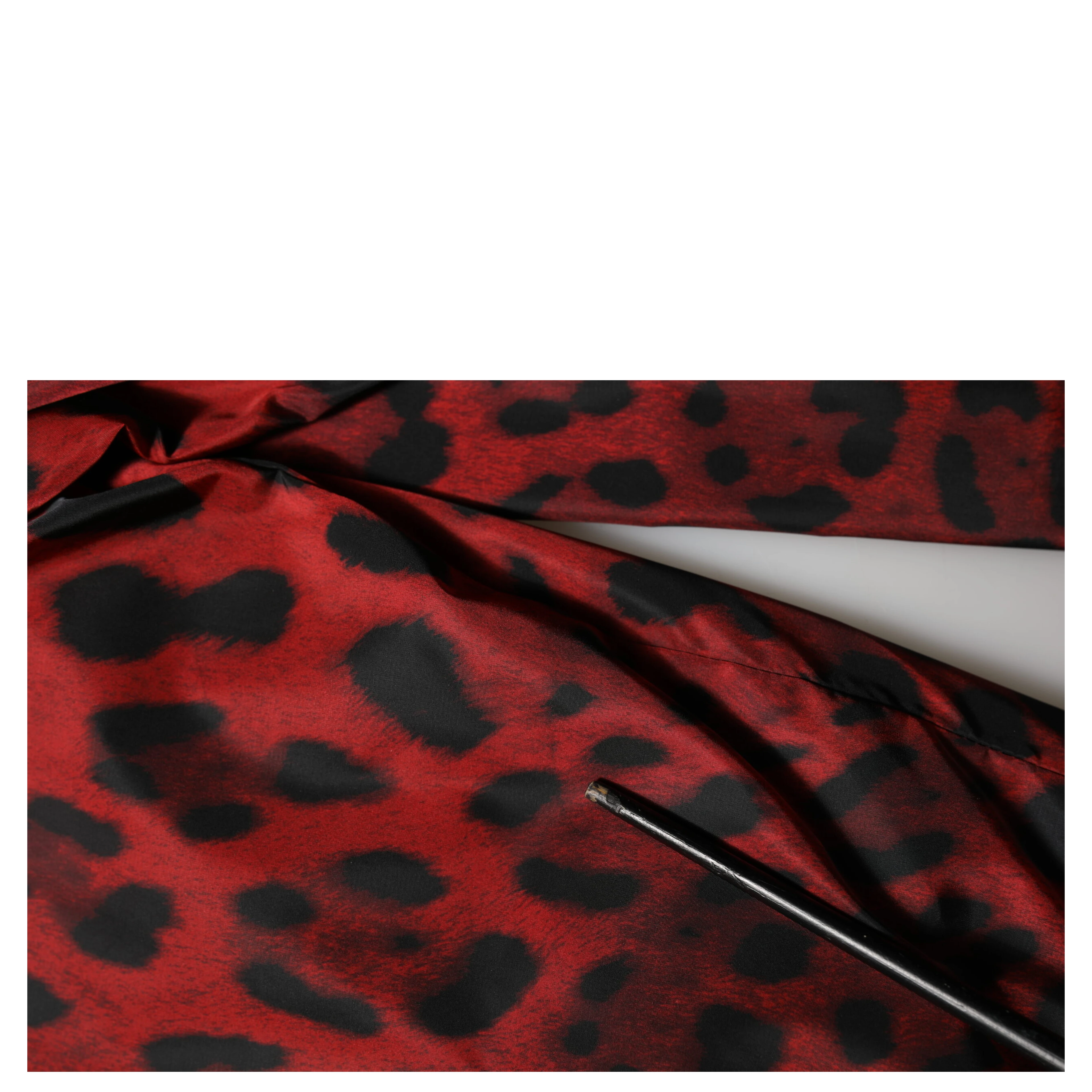 Red Leopard Print Full Zip Bomber Jacket