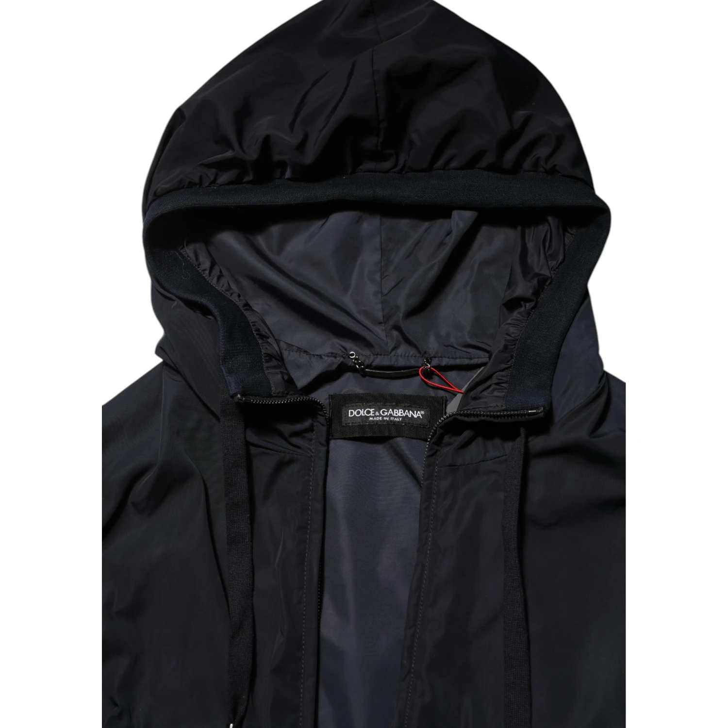 Blue Logo Tape Hooded Full Zip Bomber Jacket