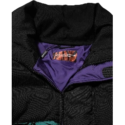 Black Nylon Puffer Men Full Zip Jacket
