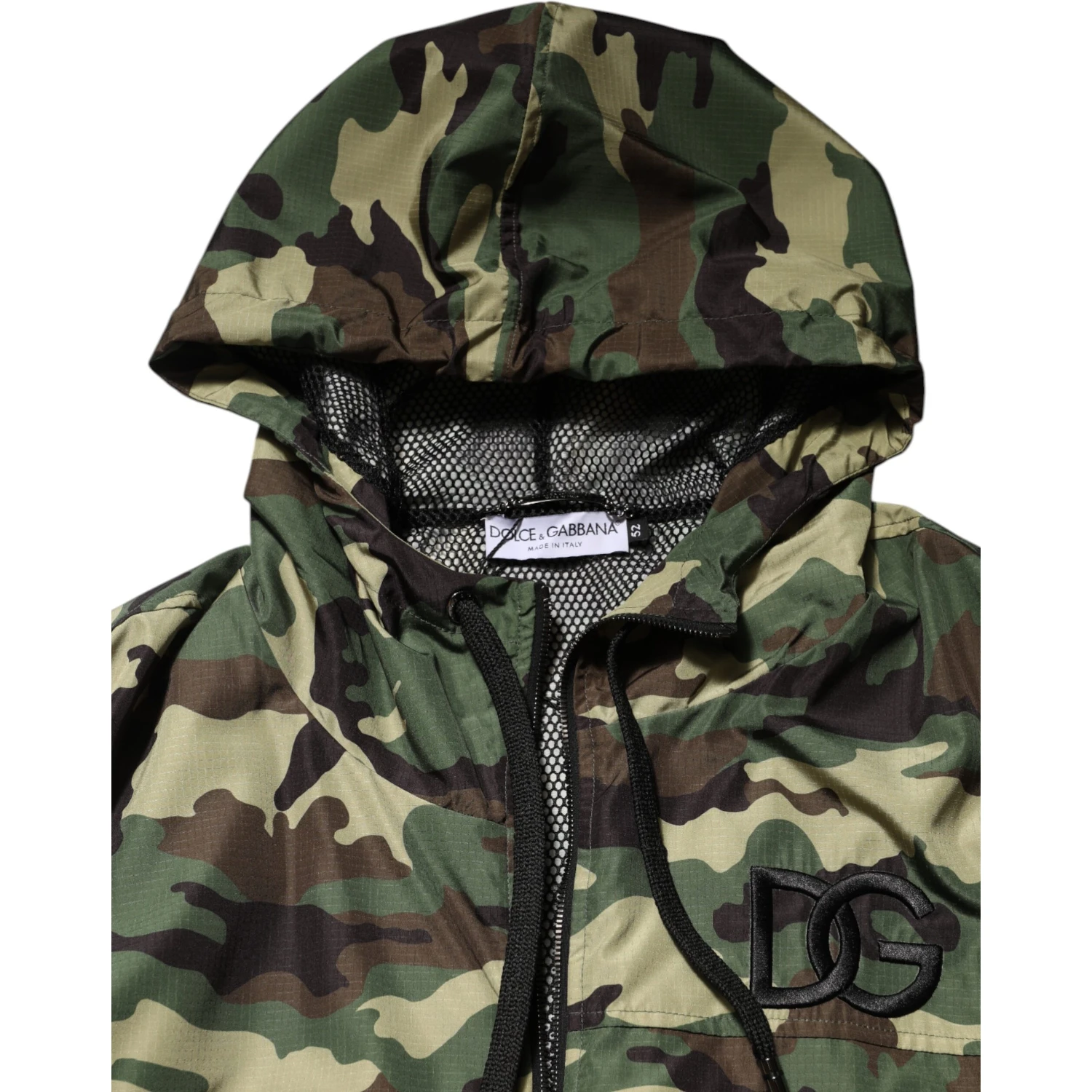 Green Camouflage Hooded Sweatshirt Jacket