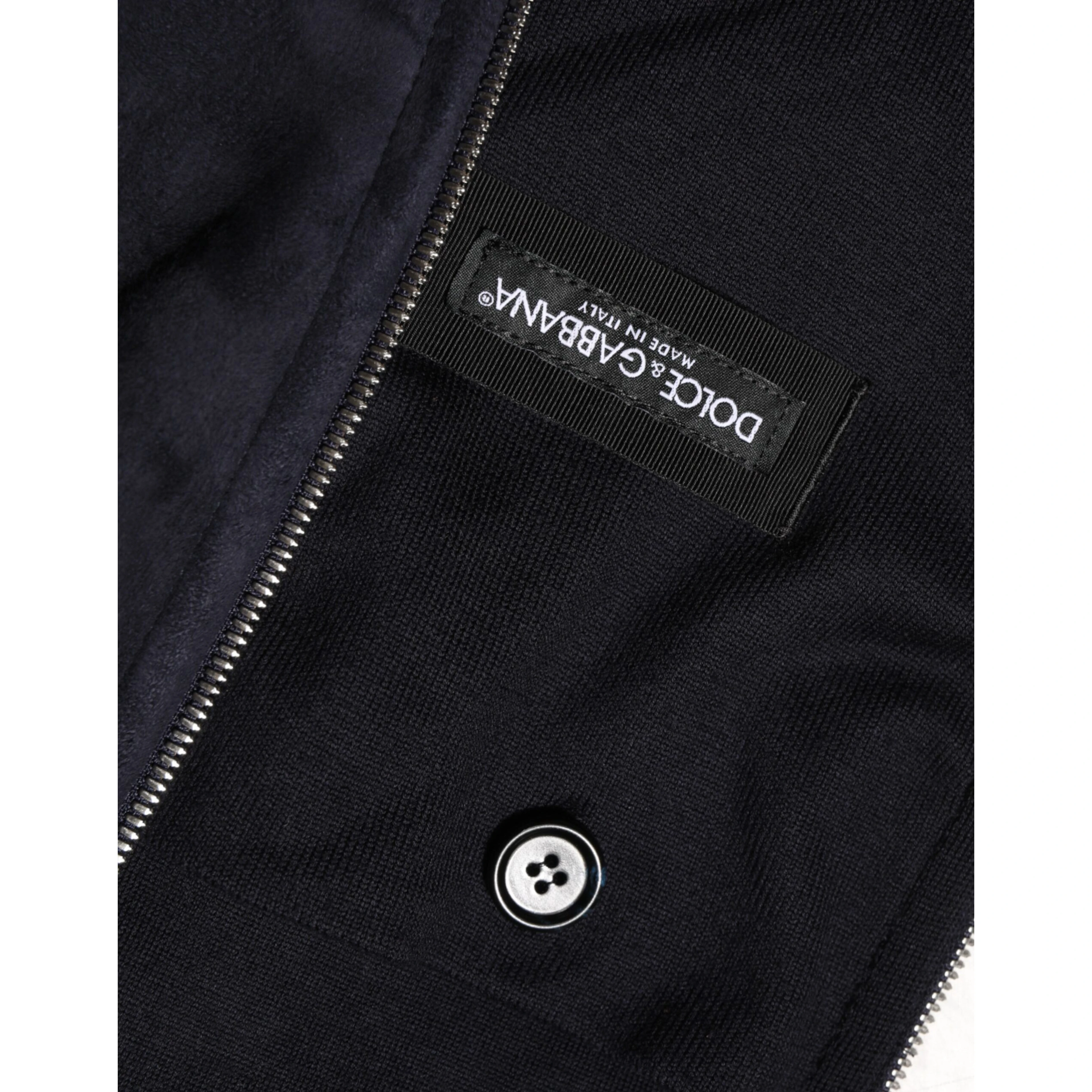 Black Leather Full Zip Hooded Blouson Jacket