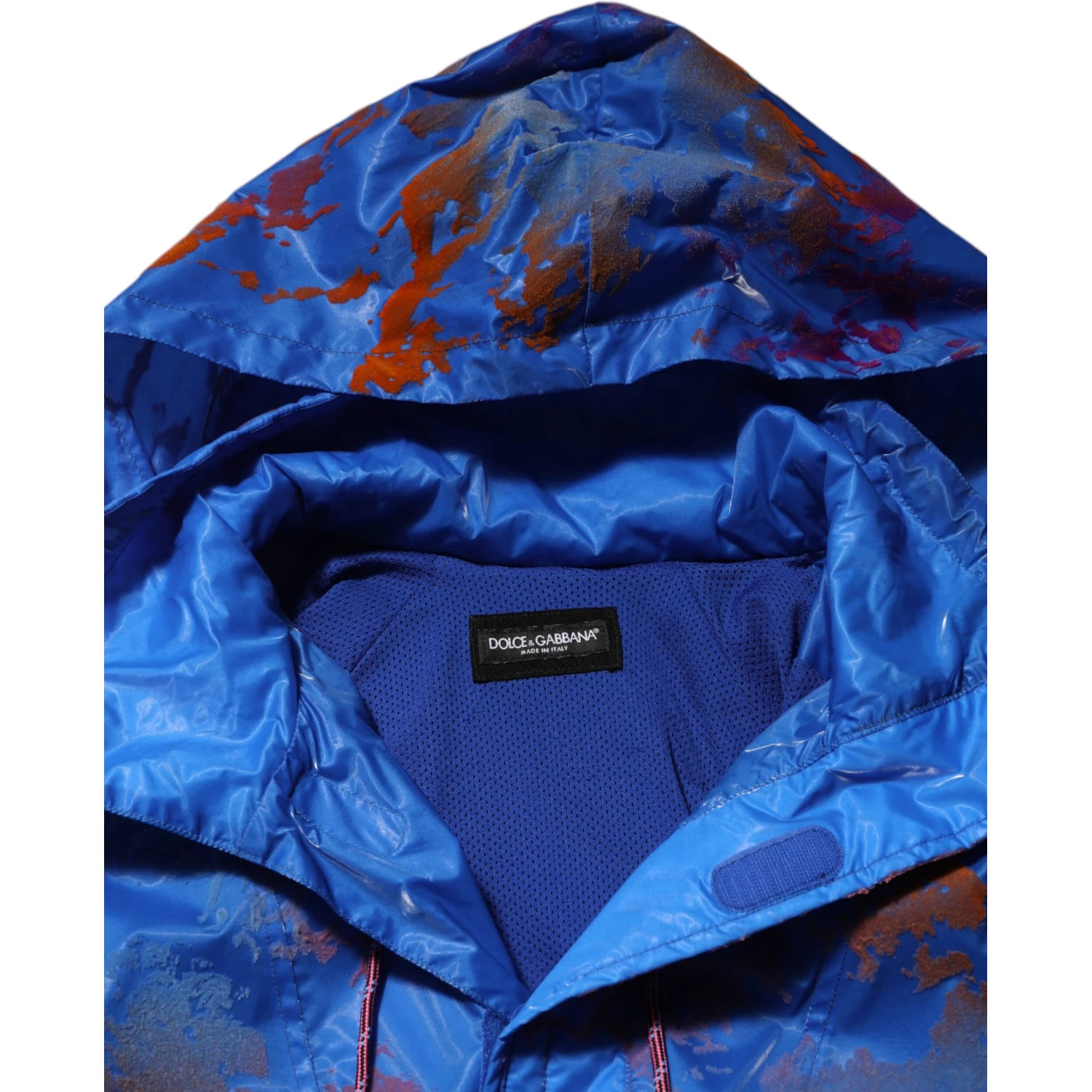 Blue Tie Dye Logo Hooded Sweatshirt Jacket