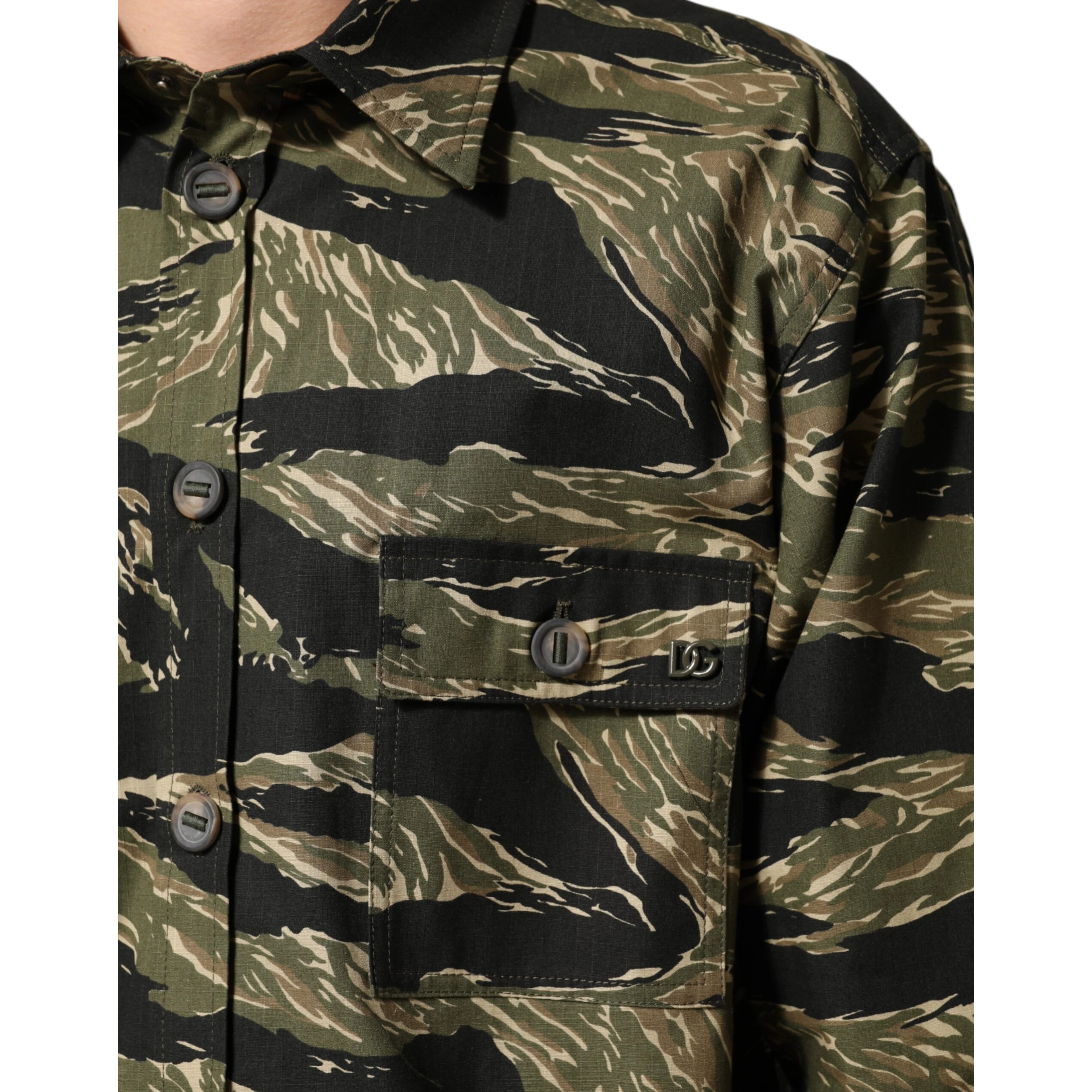 Multicolor Camouflage Cotton Casual Shirt