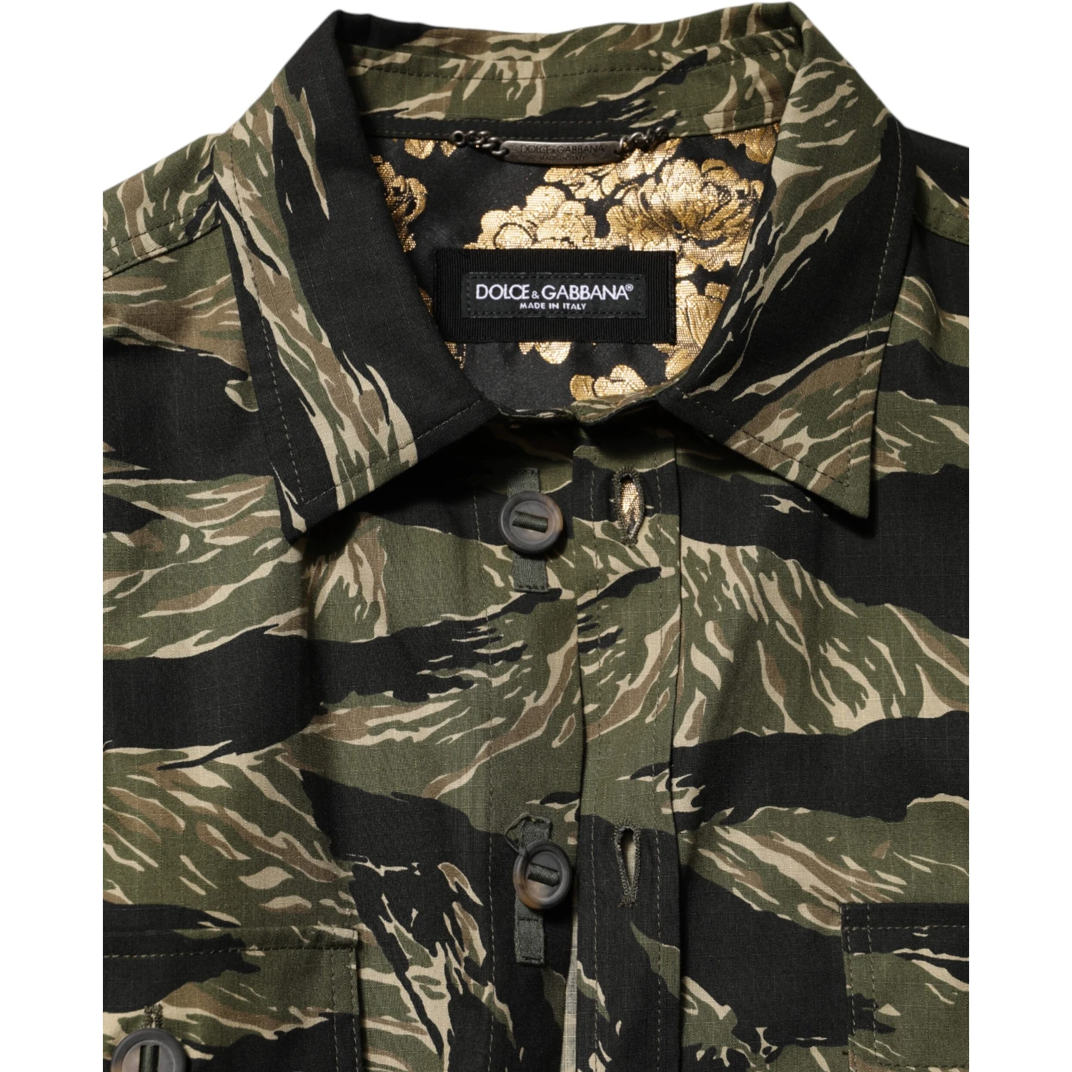 Multicolor Camouflage Cotton Casual Shirt