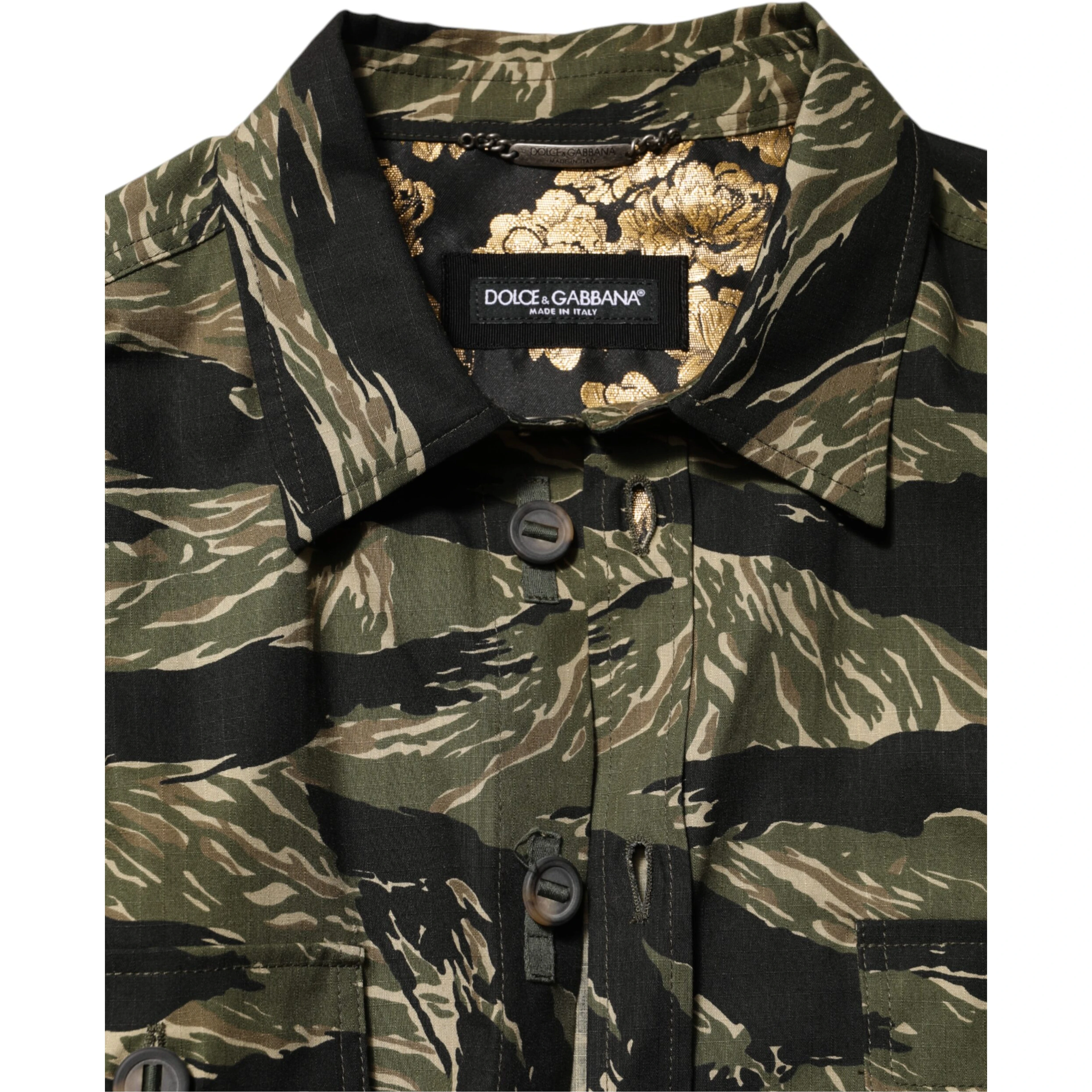 Multicolor Camouflage Cotton Casual Shirt