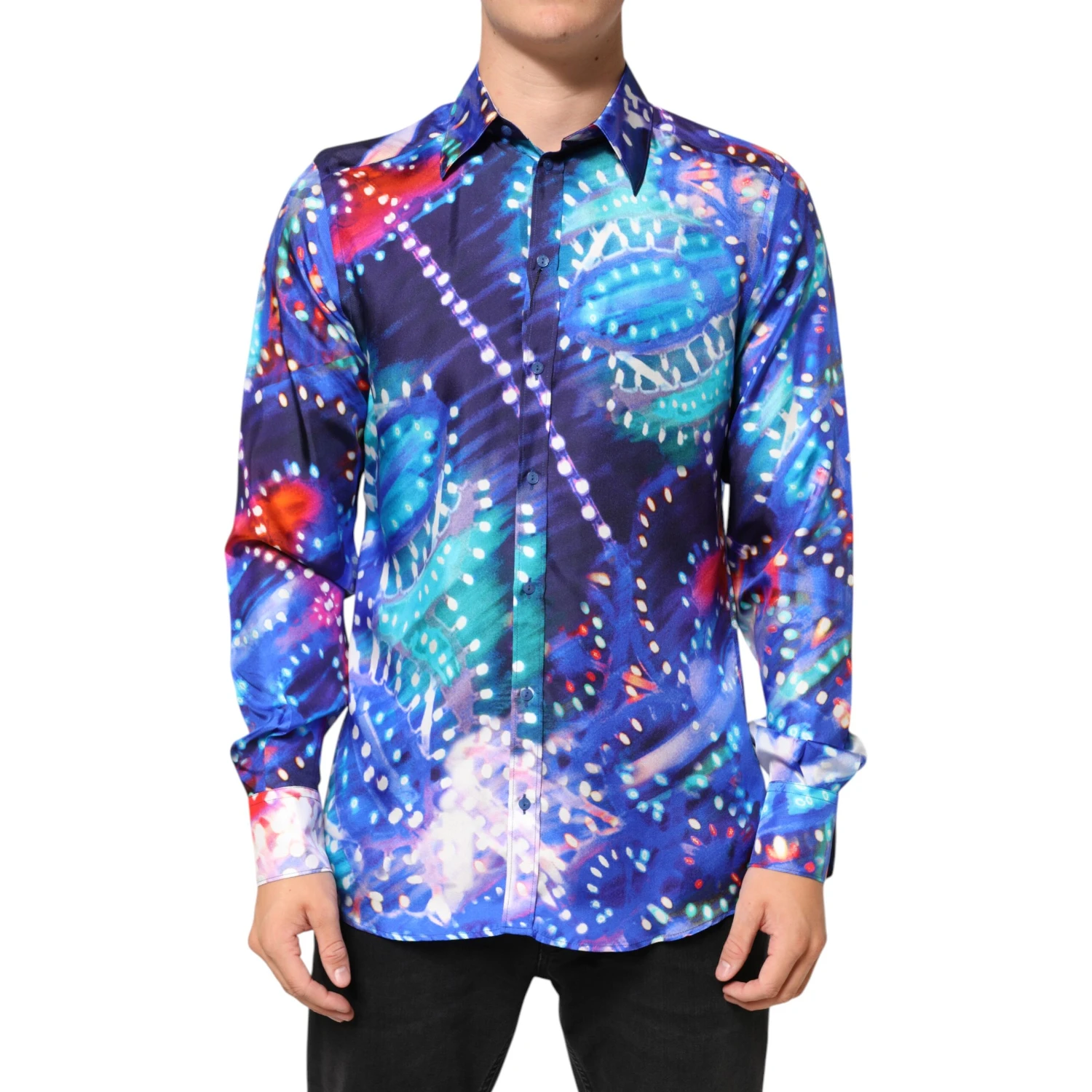 Multicolor Luminarie MARTINI Slim Men Shirt