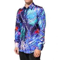 Multicolor Luminarie MARTINI Slim Men Shirt