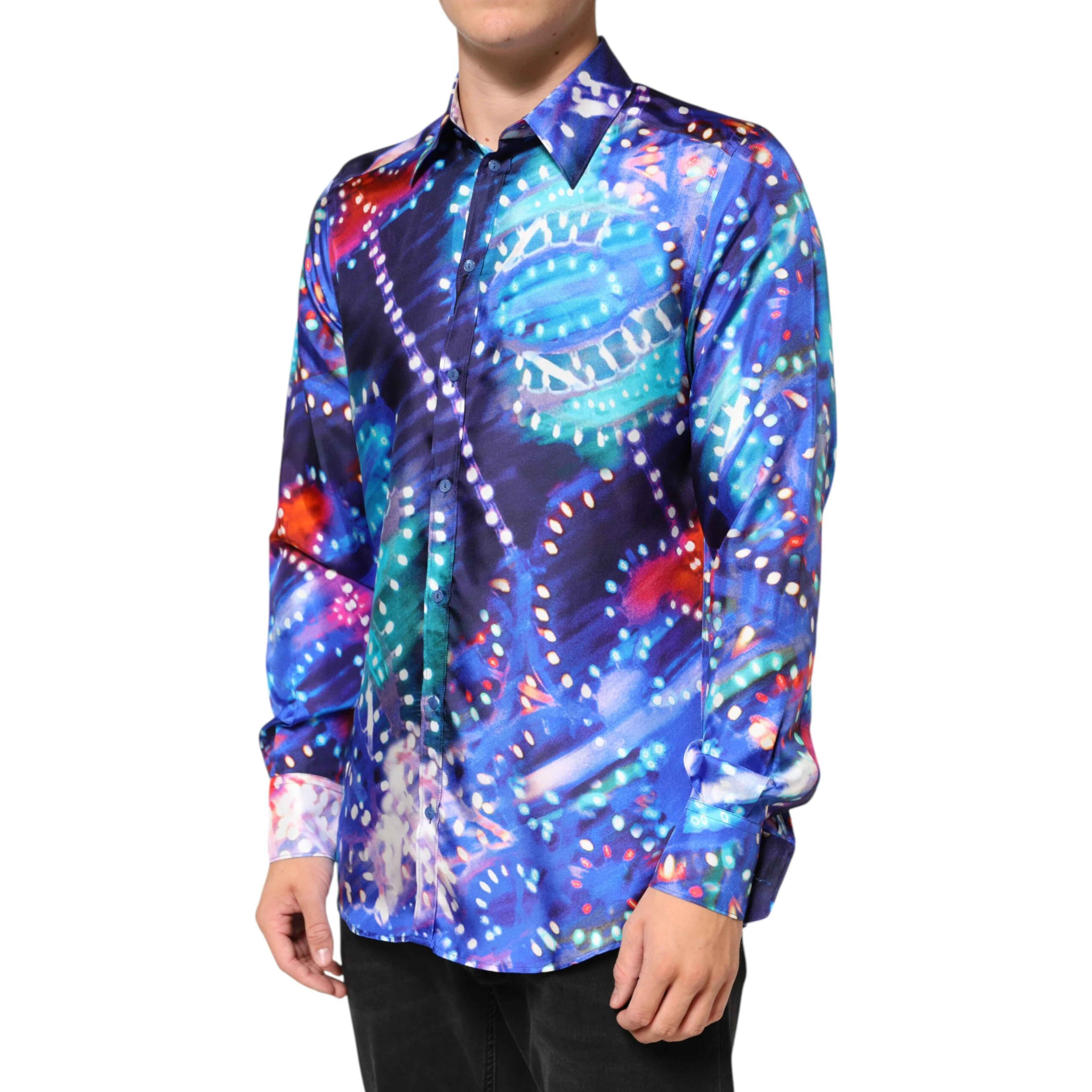 Multicolor Luminarie MARTINI Slim Men Shirt