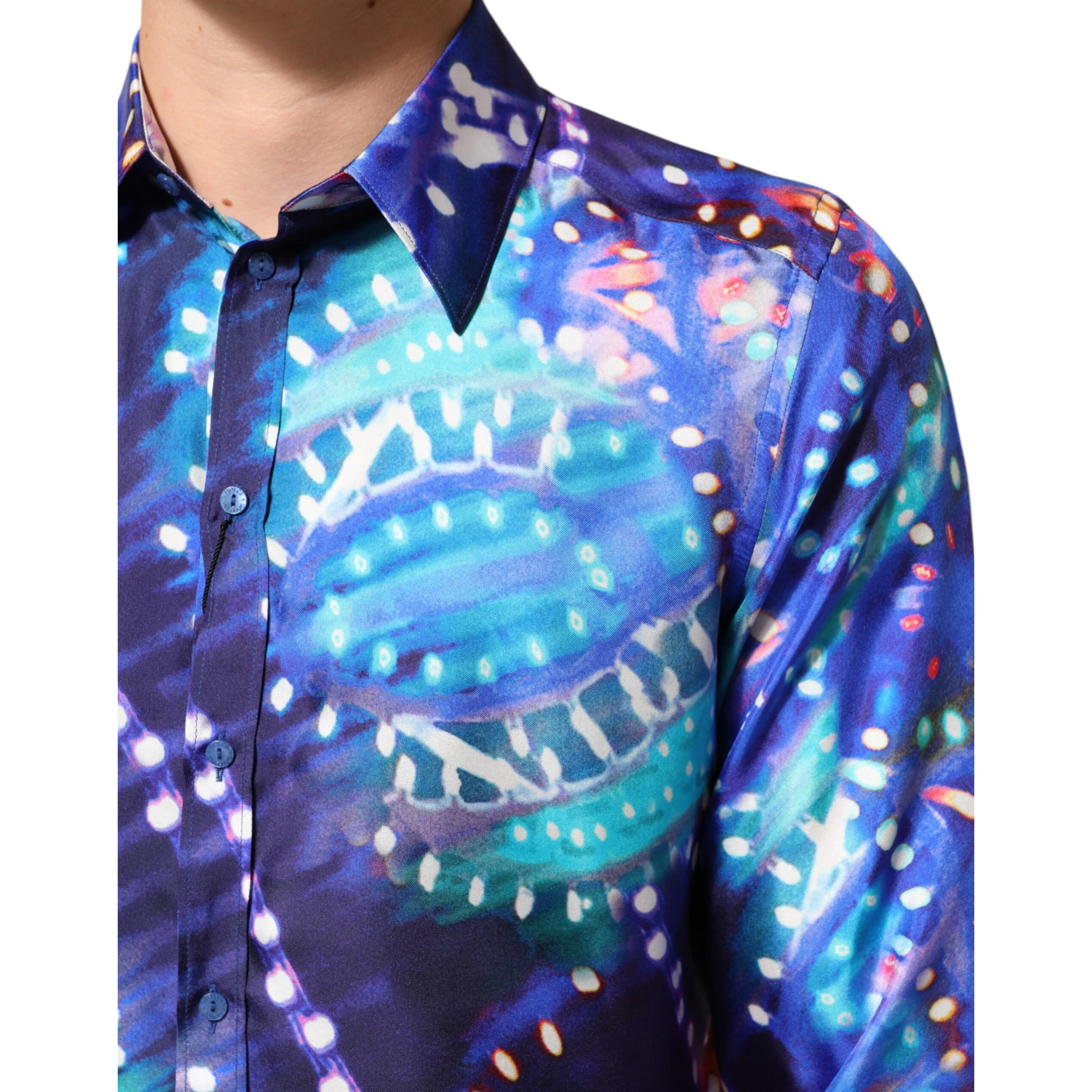 Multicolor Luminarie MARTINI Slim Men Shirt