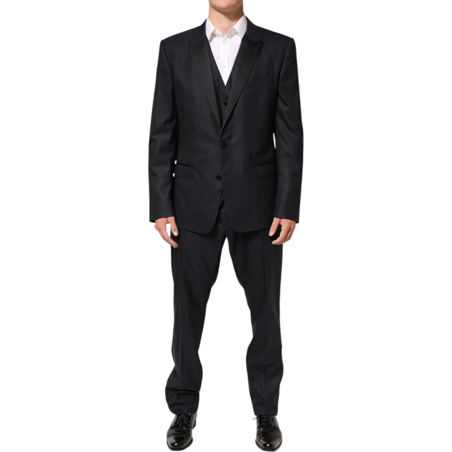 Black MARTINI 2 Buttons Suit 3 Piece Suit