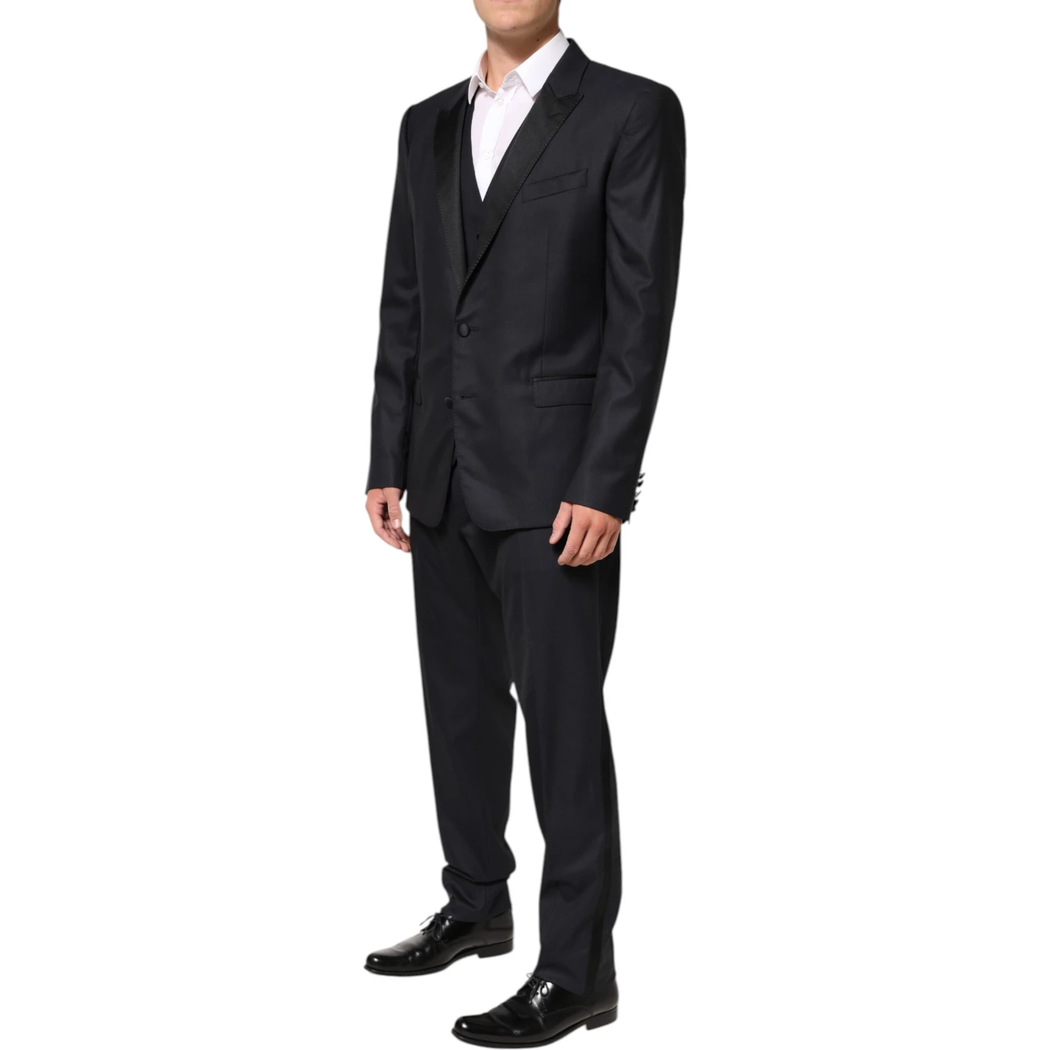 Black MARTINI 2 Buttons Suit 3 Piece Suit