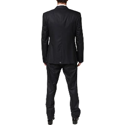 Black MARTINI 2 Buttons Suit 3 Piece Suit