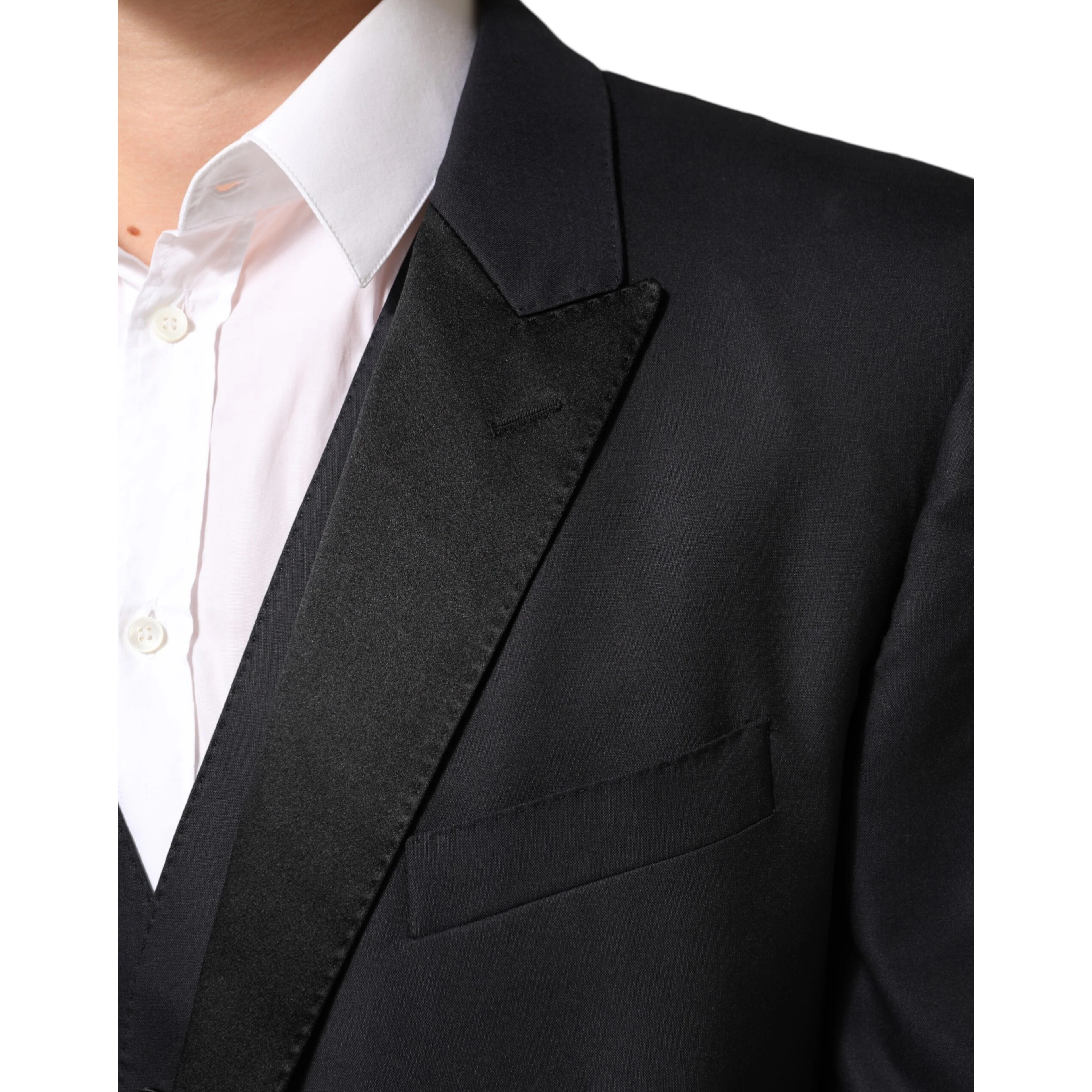 Black MARTINI 2 Buttons Suit 3 Piece Suit