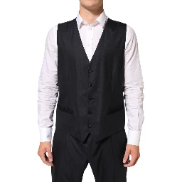 Black MARTINI 2 Buttons Suit 3 Piece Suit