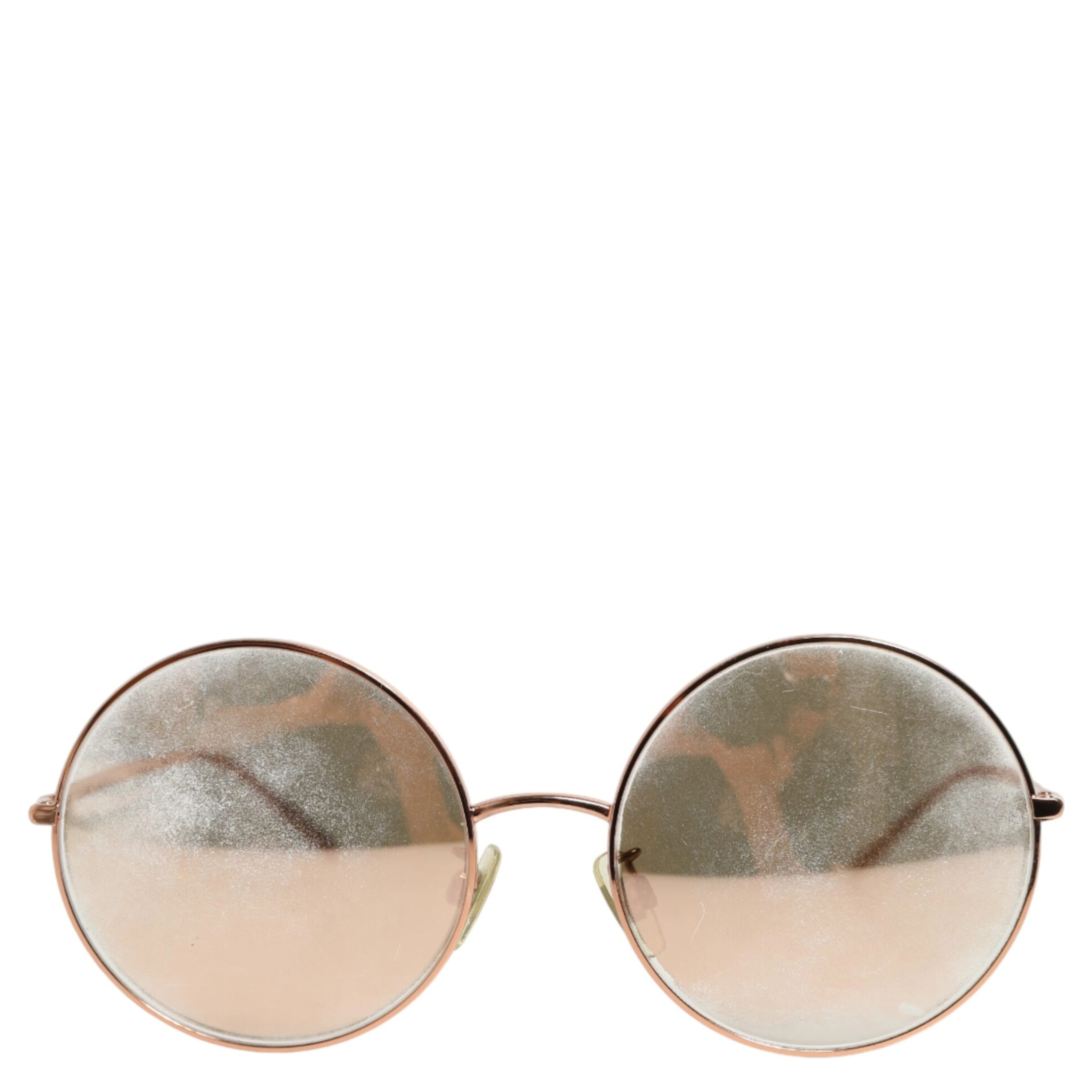 DG2215K Gold Metal Round Shades Eyewear Sunglasses