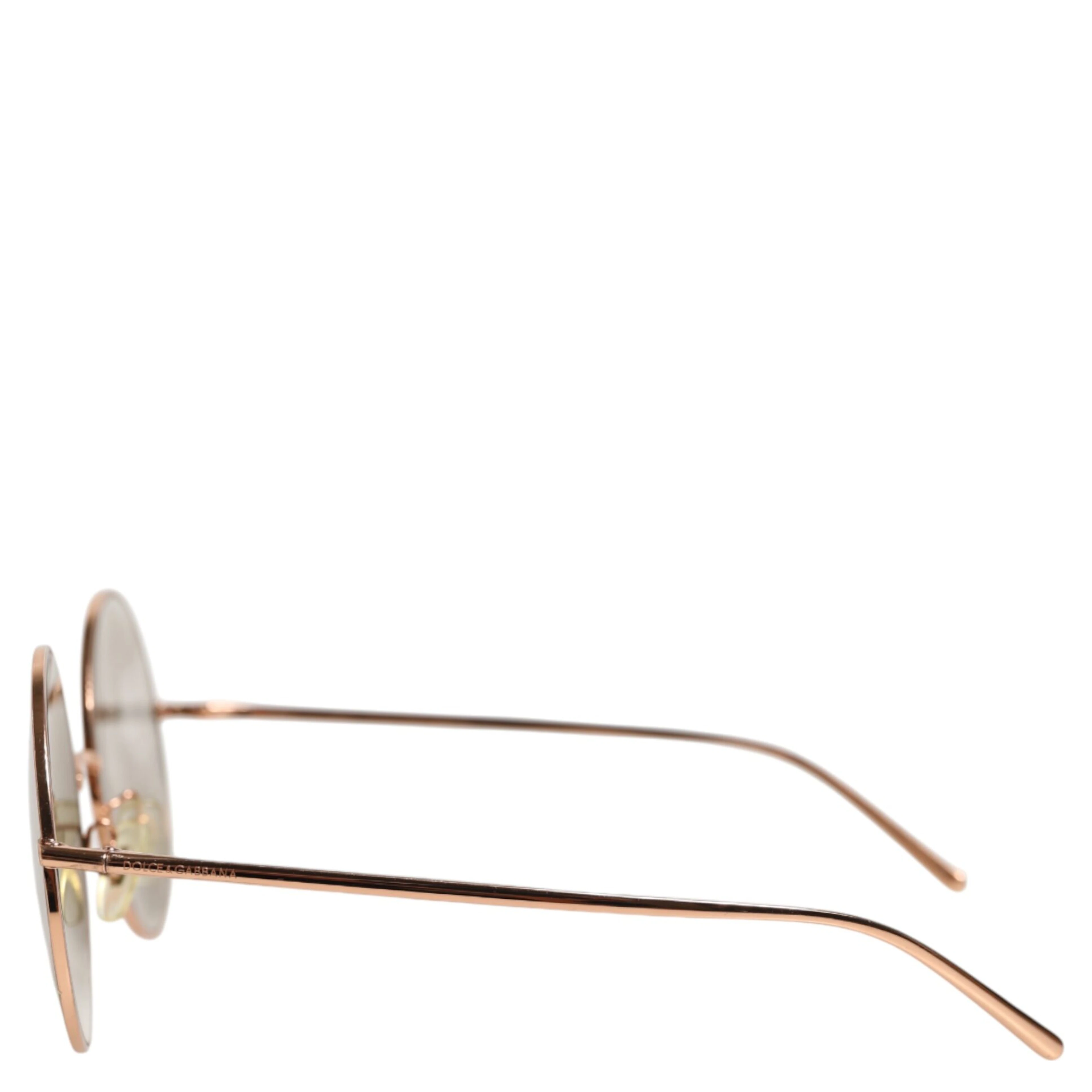 DG2215K Gold Metal Round Shades Eyewear Sunglasses