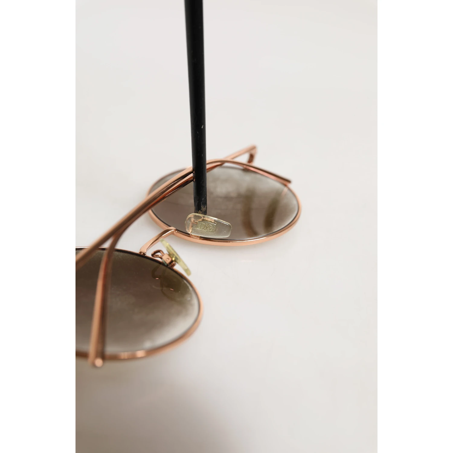 DG2215K Gold Metal Round Shades Eyewear Sunglasses