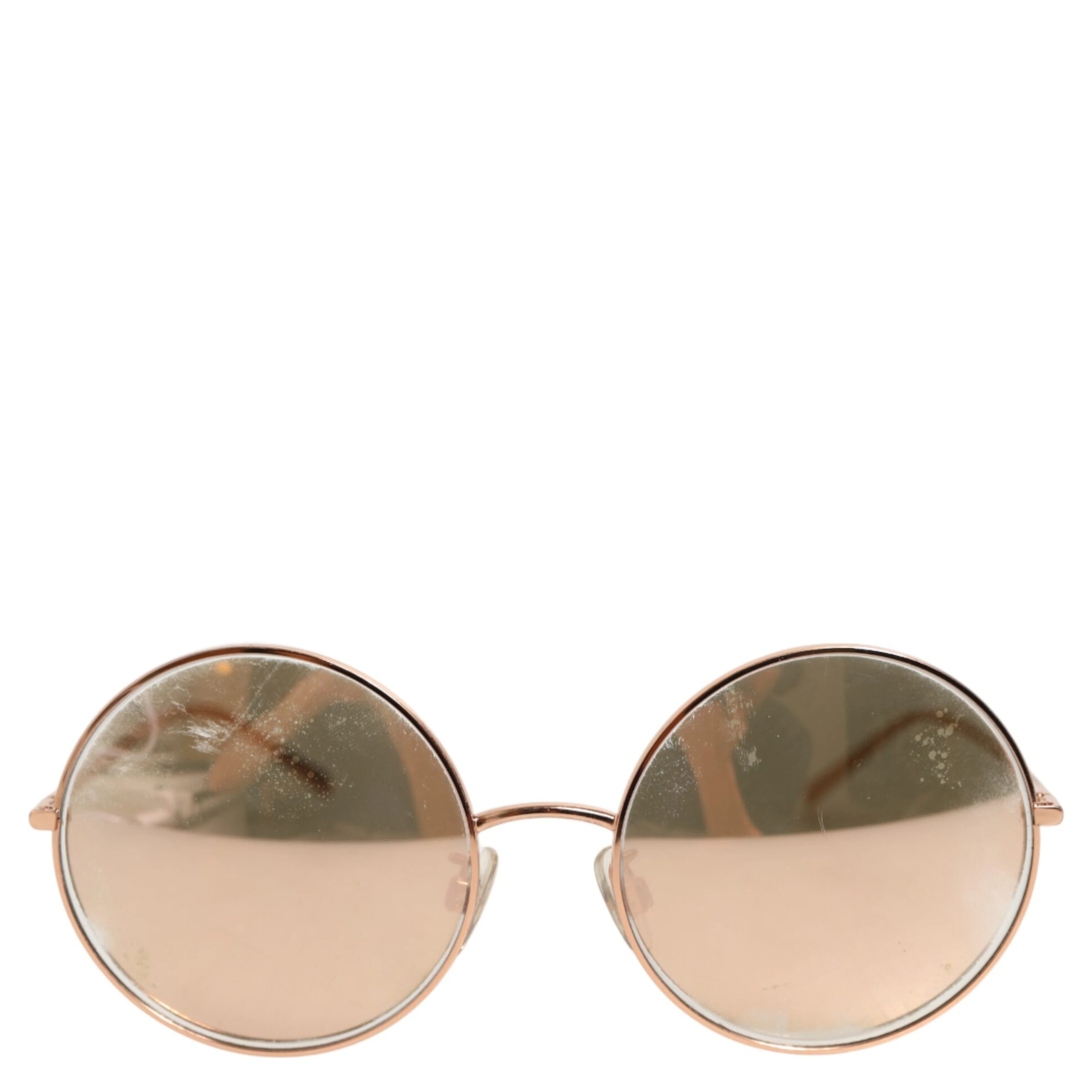 DG2215K Gold Metal Round Shades Eyewear Sunglasses