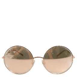 DG2215K Gold Metal Round Shades Eyewear Sunglasses