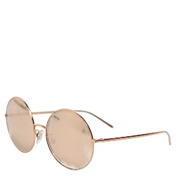 DG2215K Gold Metal Round Shades Eyewear Sunglasses