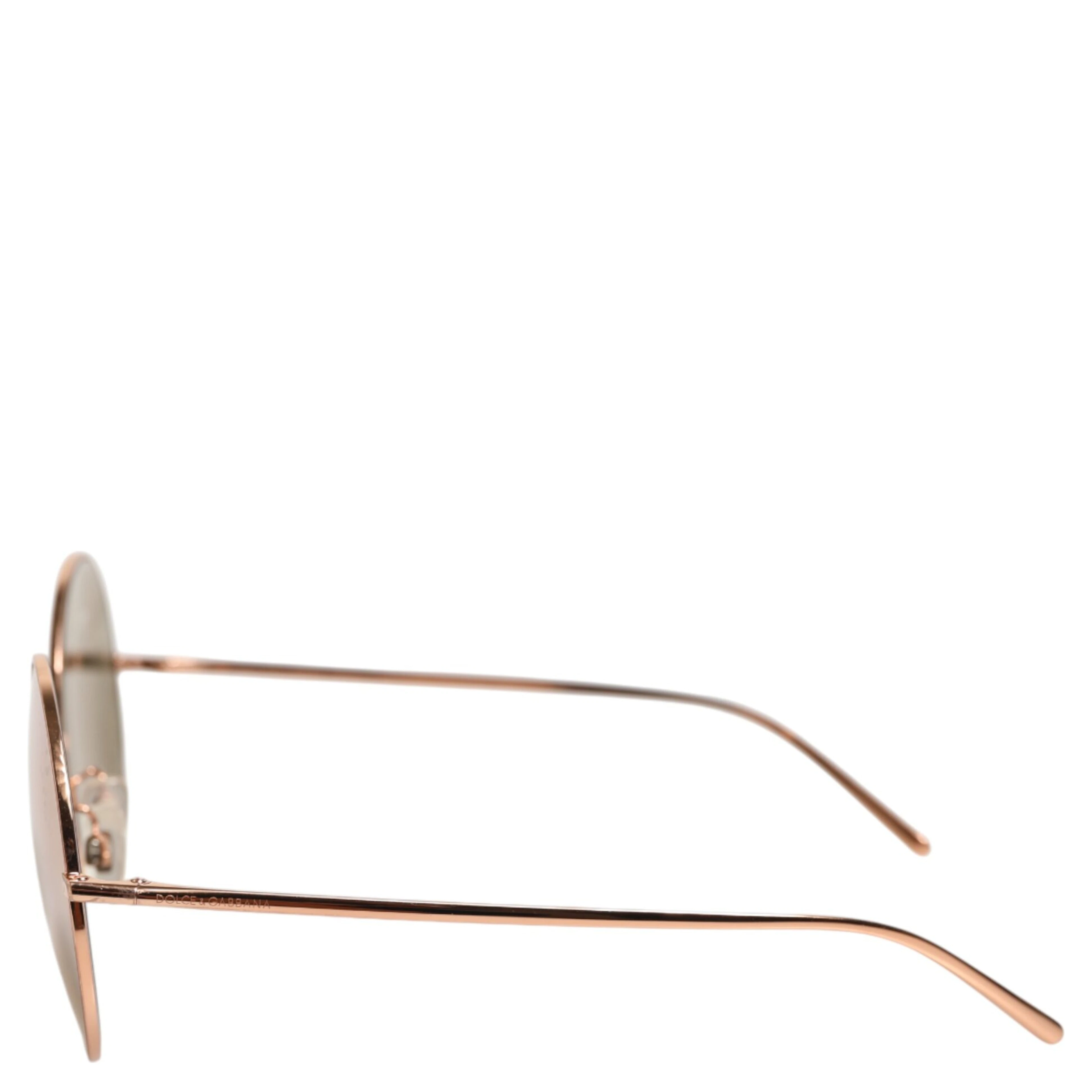 DG2215K Gold Metal Round Shades Eyewear Sunglasses