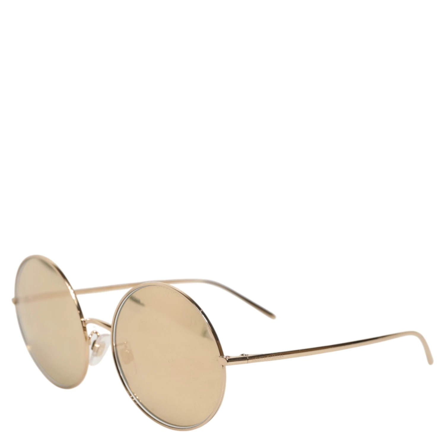 Gold Metal Round Shades Eyewear Sunglasses