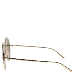 Gold Metal Round Shades Eyewear Sunglasses