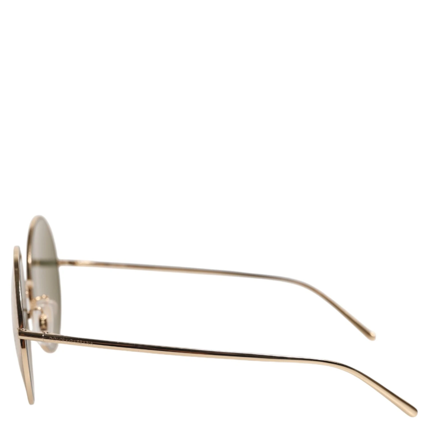 Gold Metal Round Shades Eyewear Sunglasses