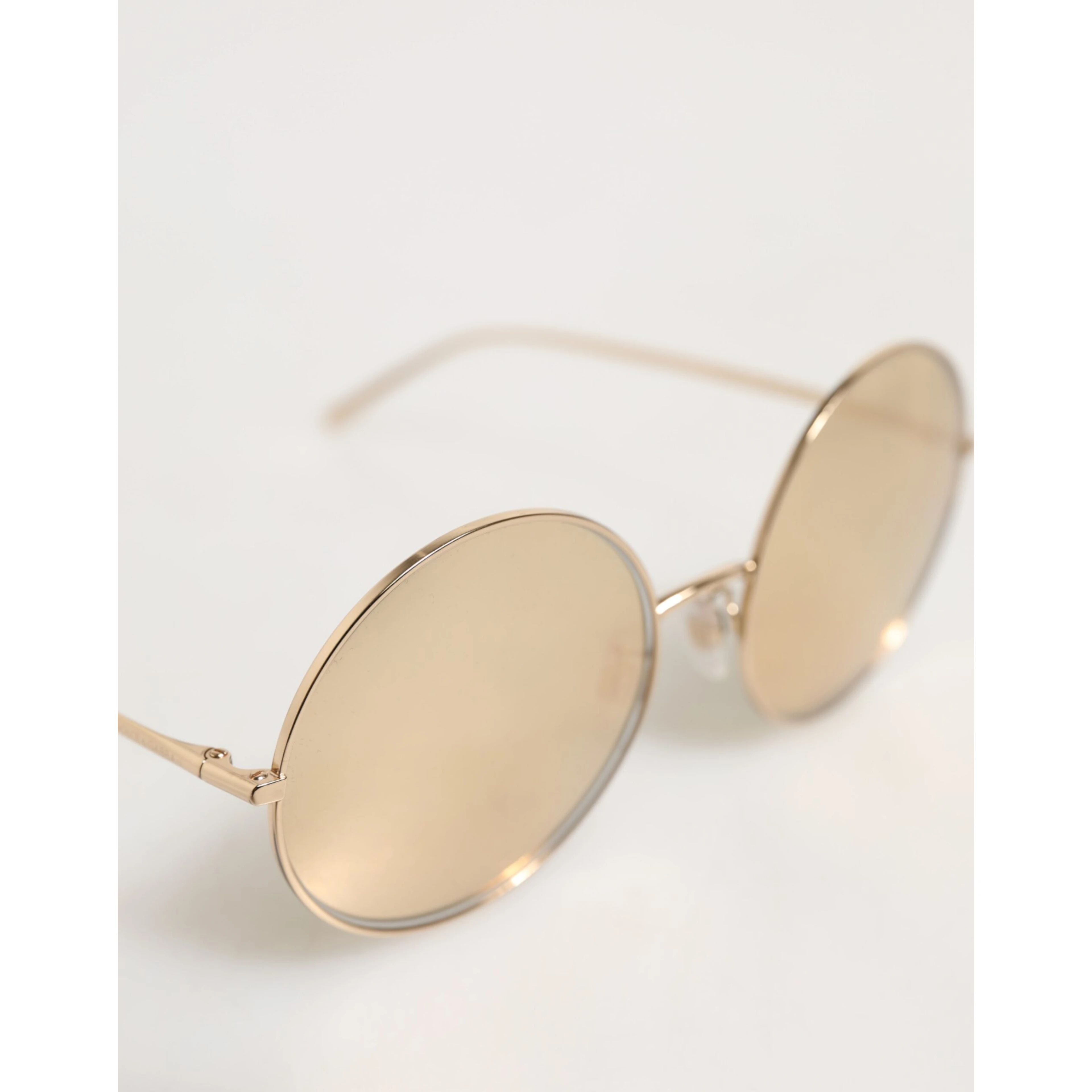 Gold Metal Round Shades Eyewear Sunglasses