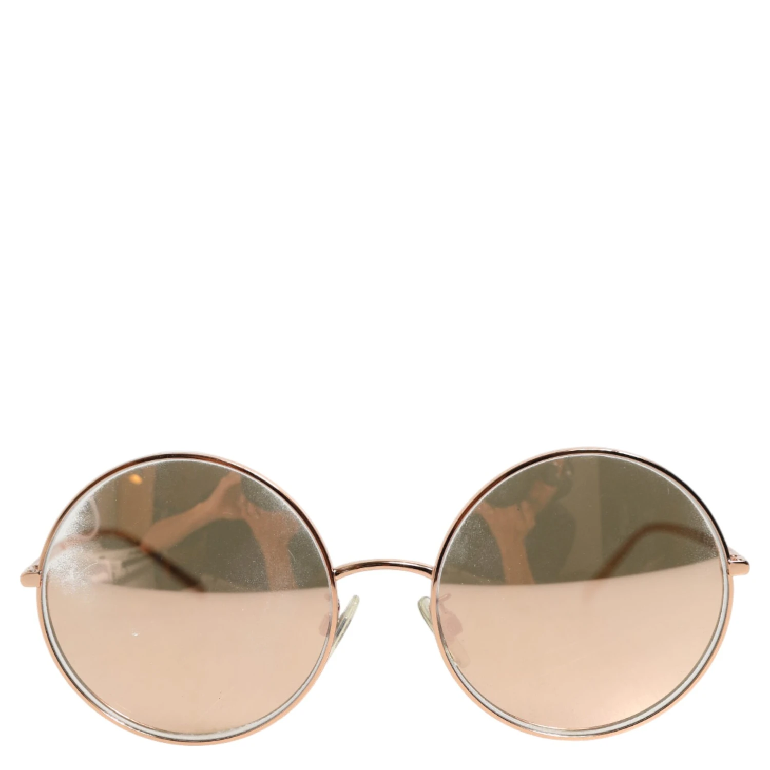 DG2215K Gold Metal Round Shades Eyewear Sunglasses