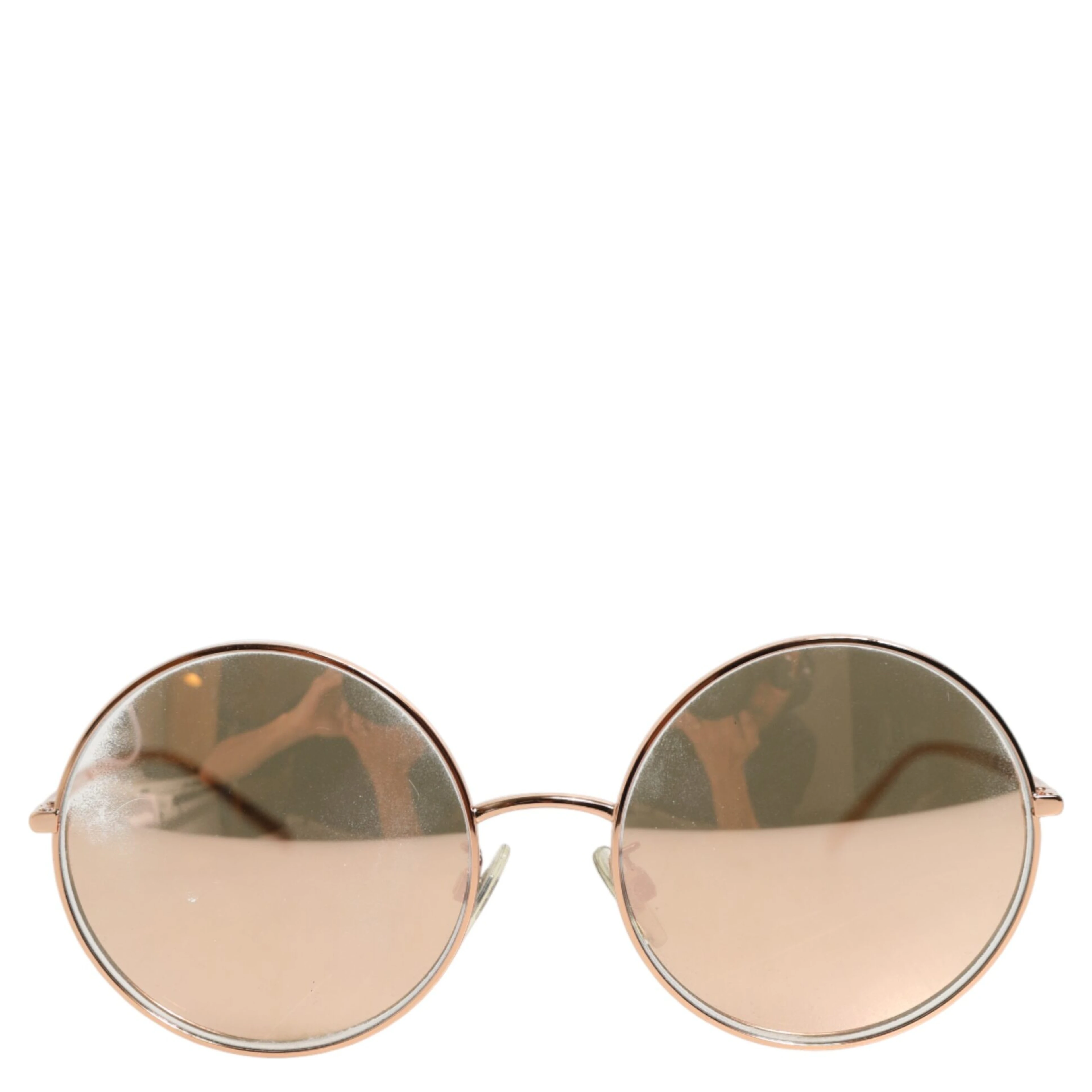 DG2215K Gold Metal Round Shades Eyewear Sunglasses