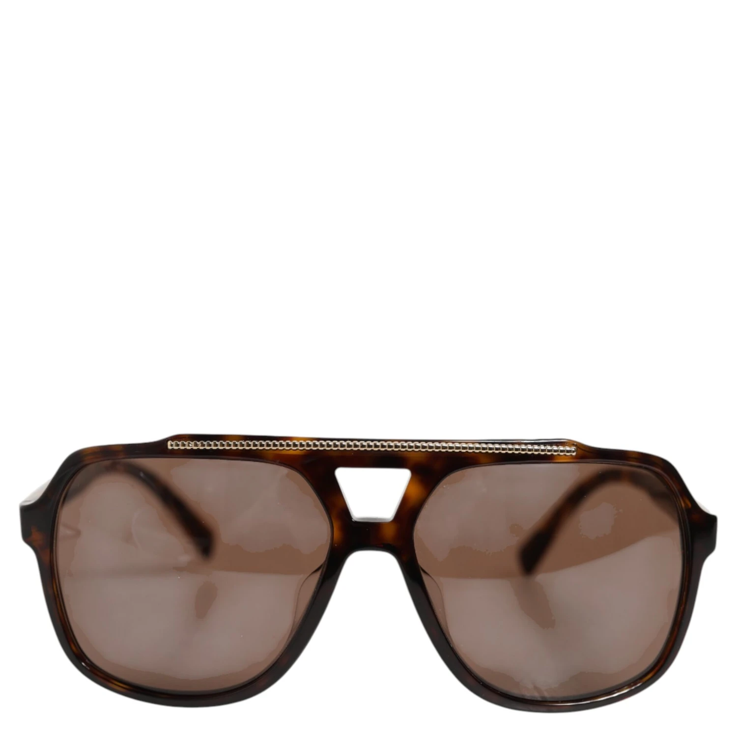 Dark Brown Tortoise Shell Pilot Frame Sunglasses
