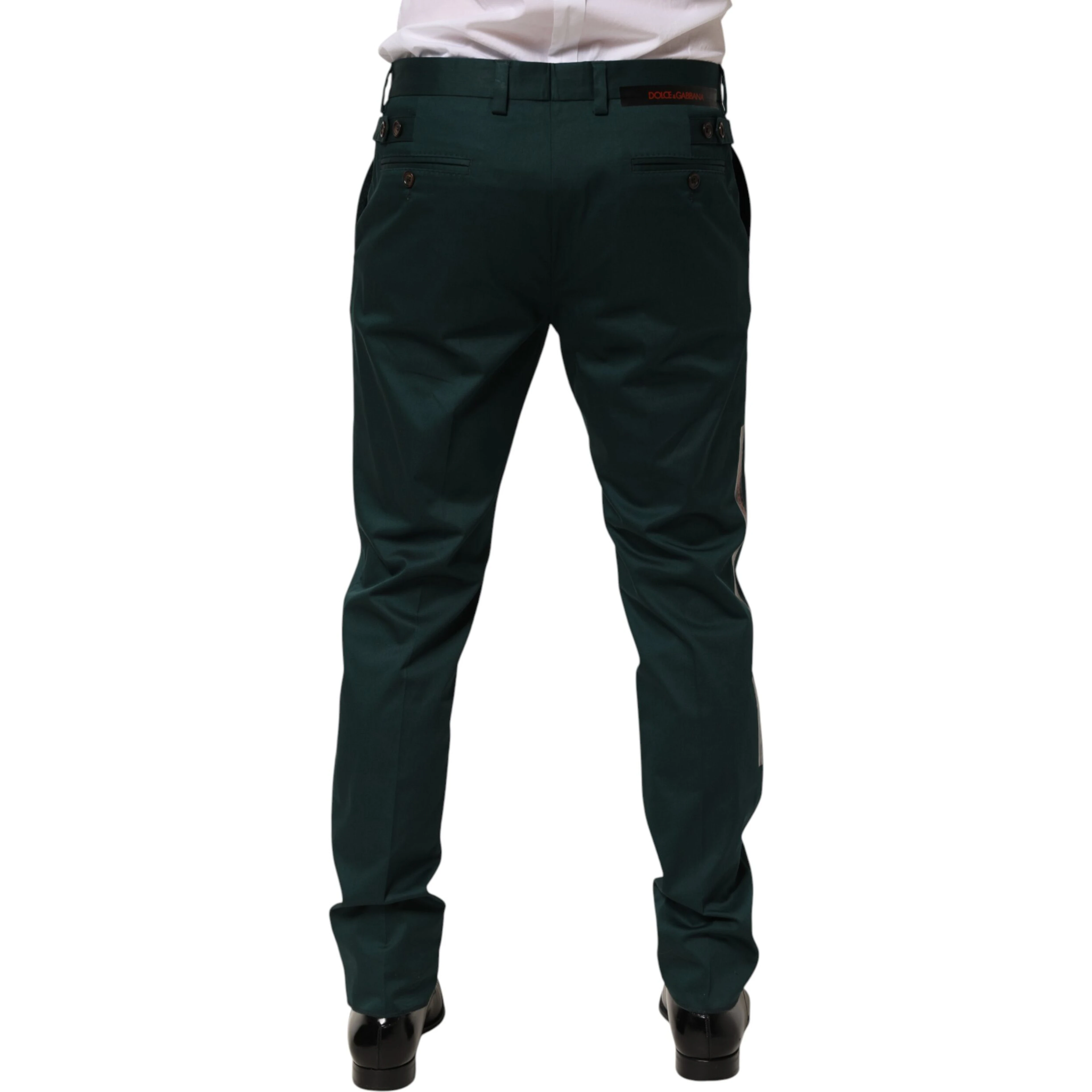 Green Cotton Formal Dress Men Trouser Pants