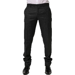 Black Wool Formal Dress Men Trouser Pants