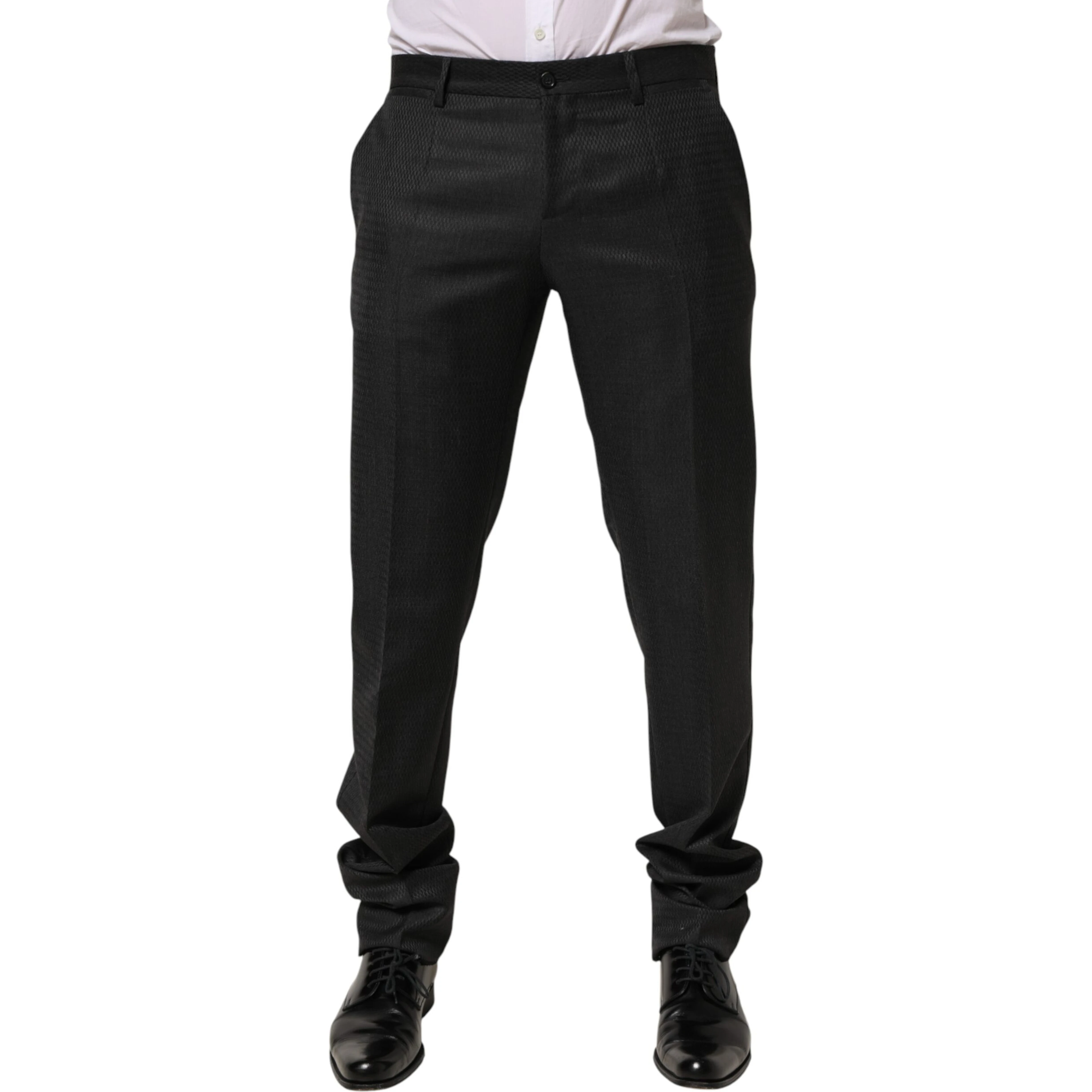 Black Wool Formal Dress Men Trouser Pants