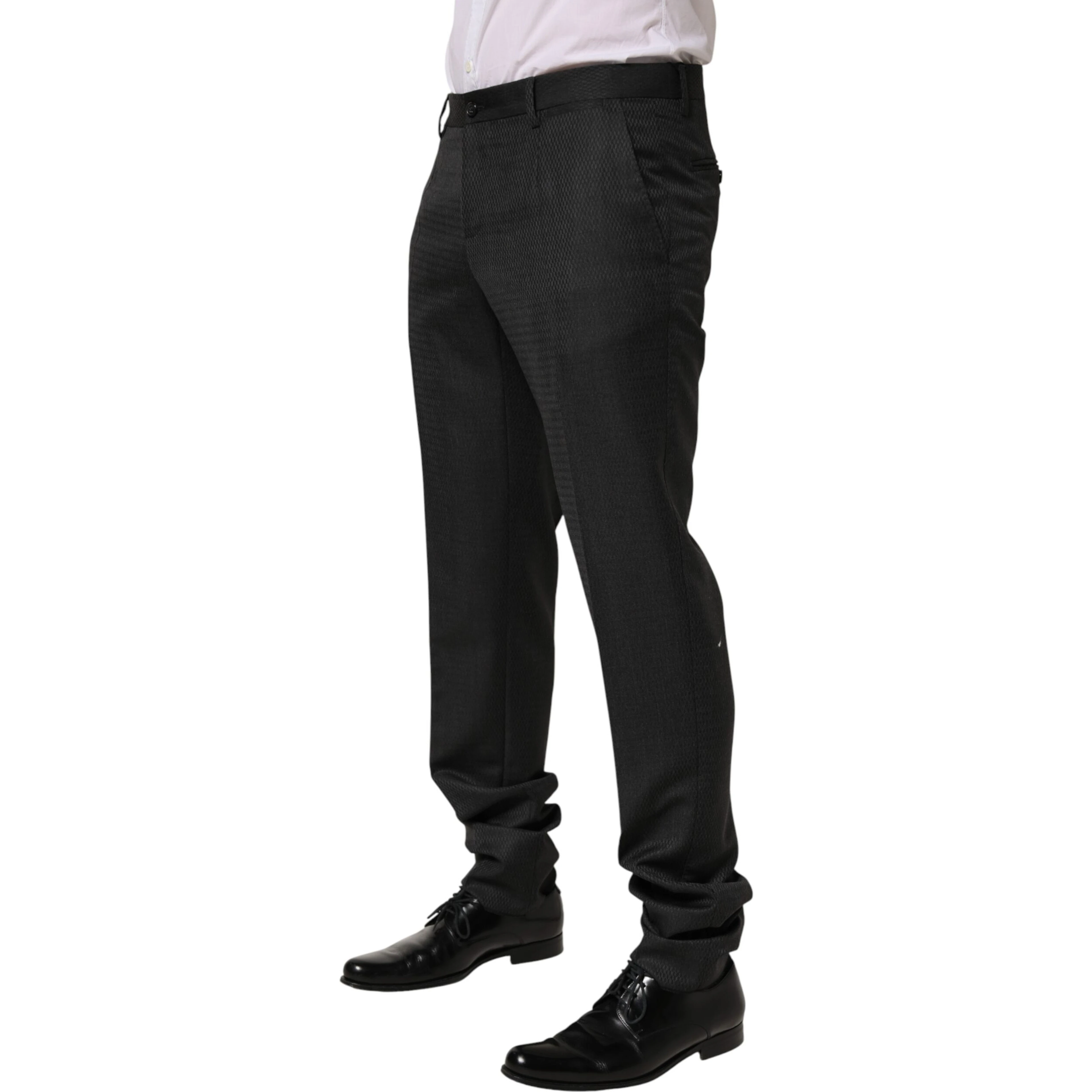 Black Wool Formal Dress Men Trouser Pants