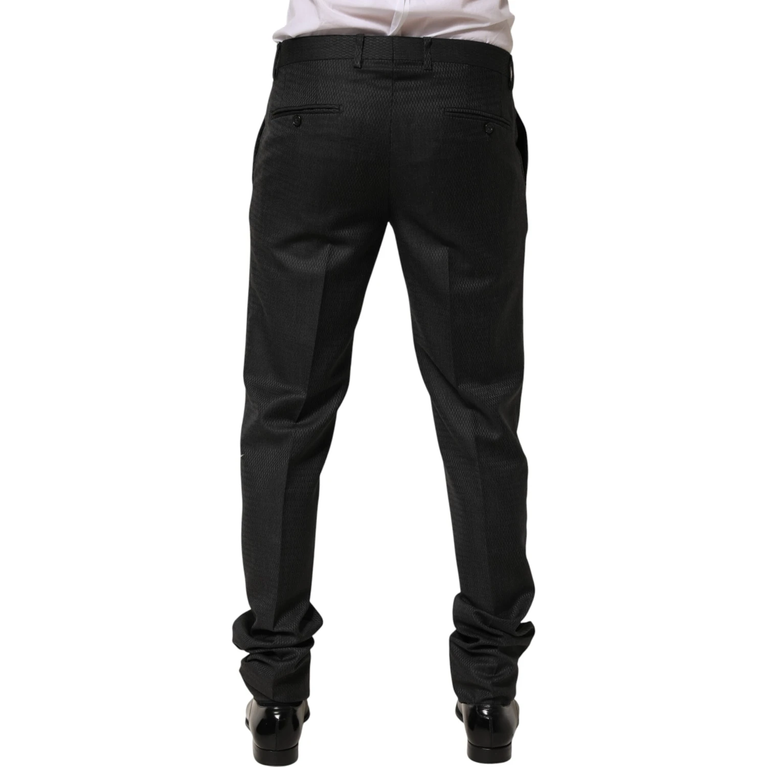 Black Wool Formal Dress Men Trouser Pants