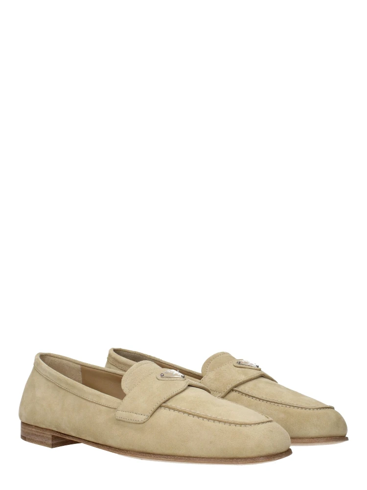 Beige Leather Slip-On Loafers alternative