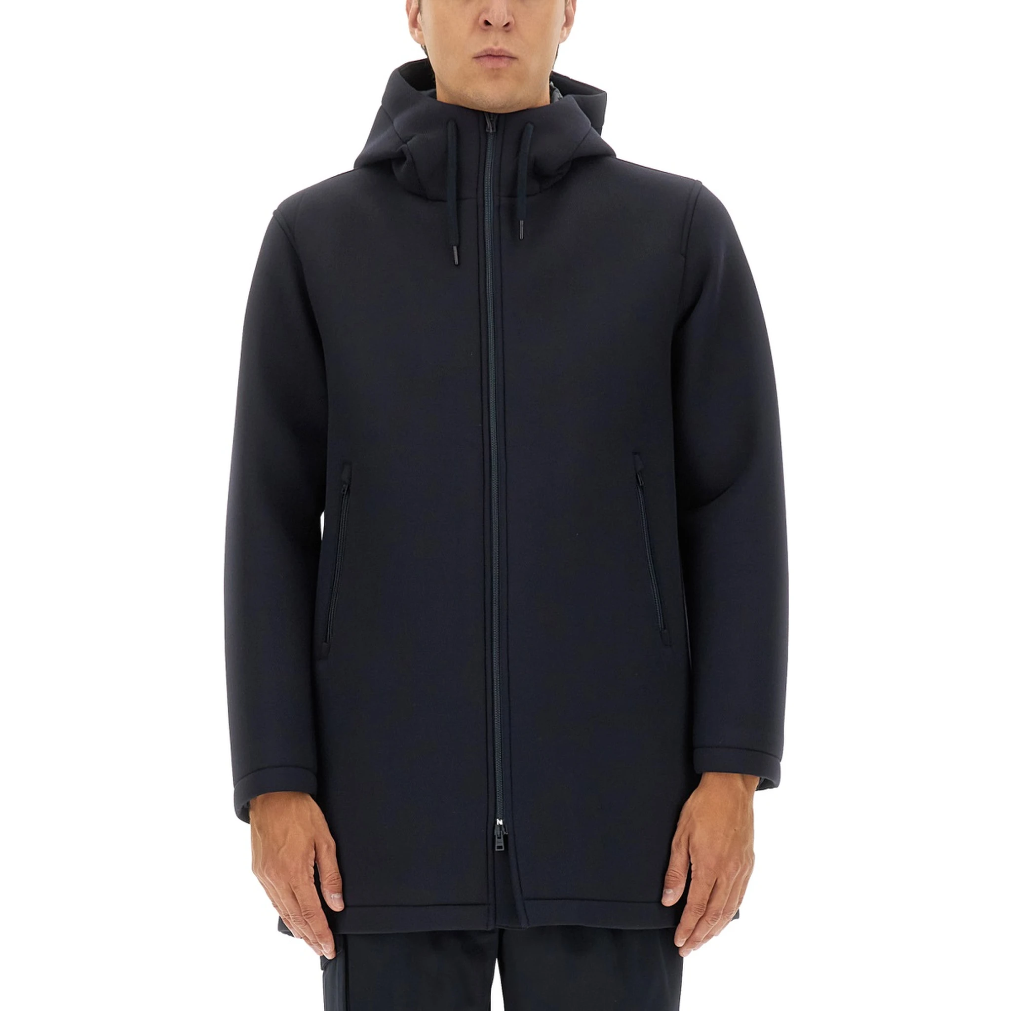 LONG PARKA IN THREE LAYERS "SCUBA"