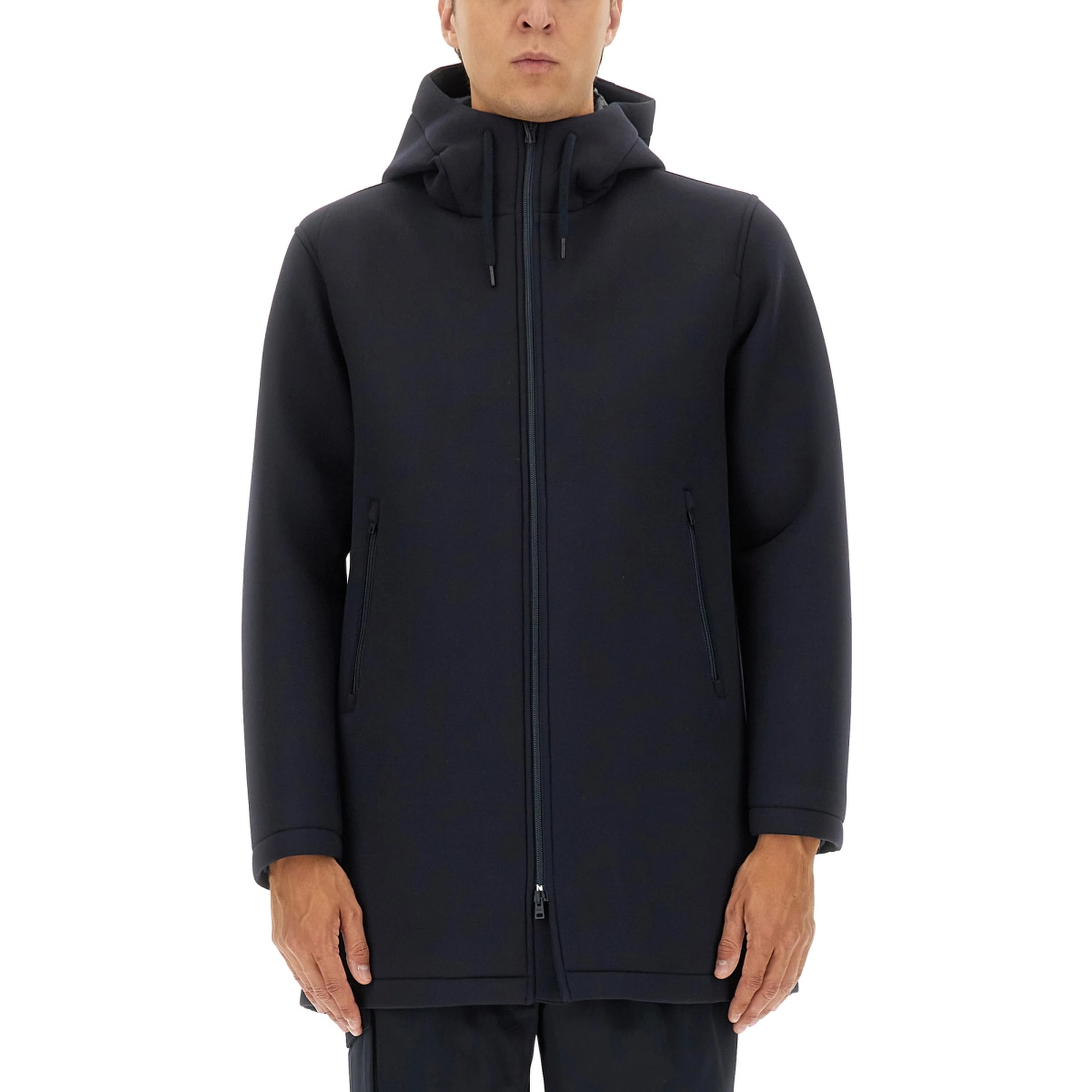 LONG PARKA IN THREE LAYERS "SCUBA"